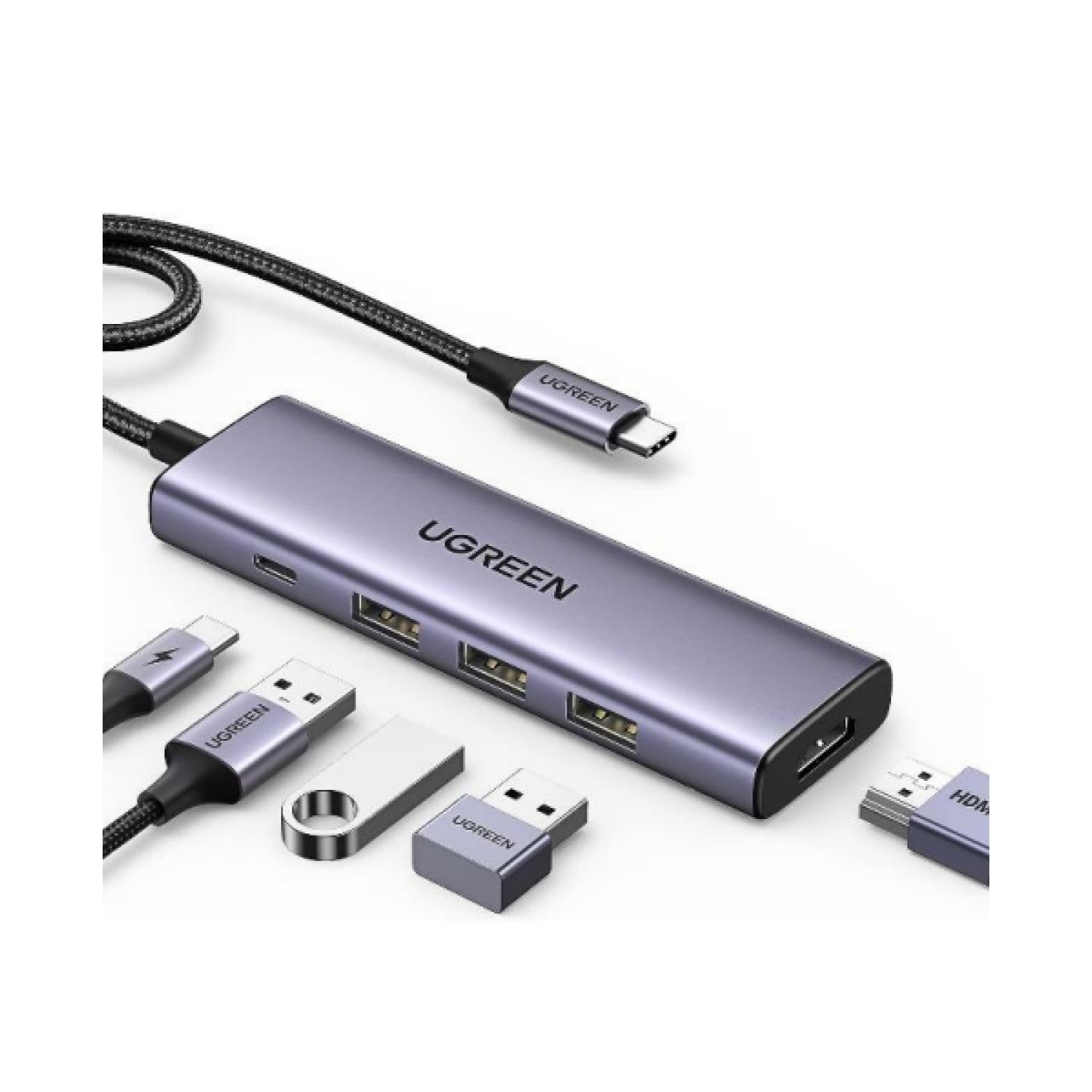 Ugreen · Base Portátil y Replicador de Puertos · USB 3.2 Gen 1 · Aluminio