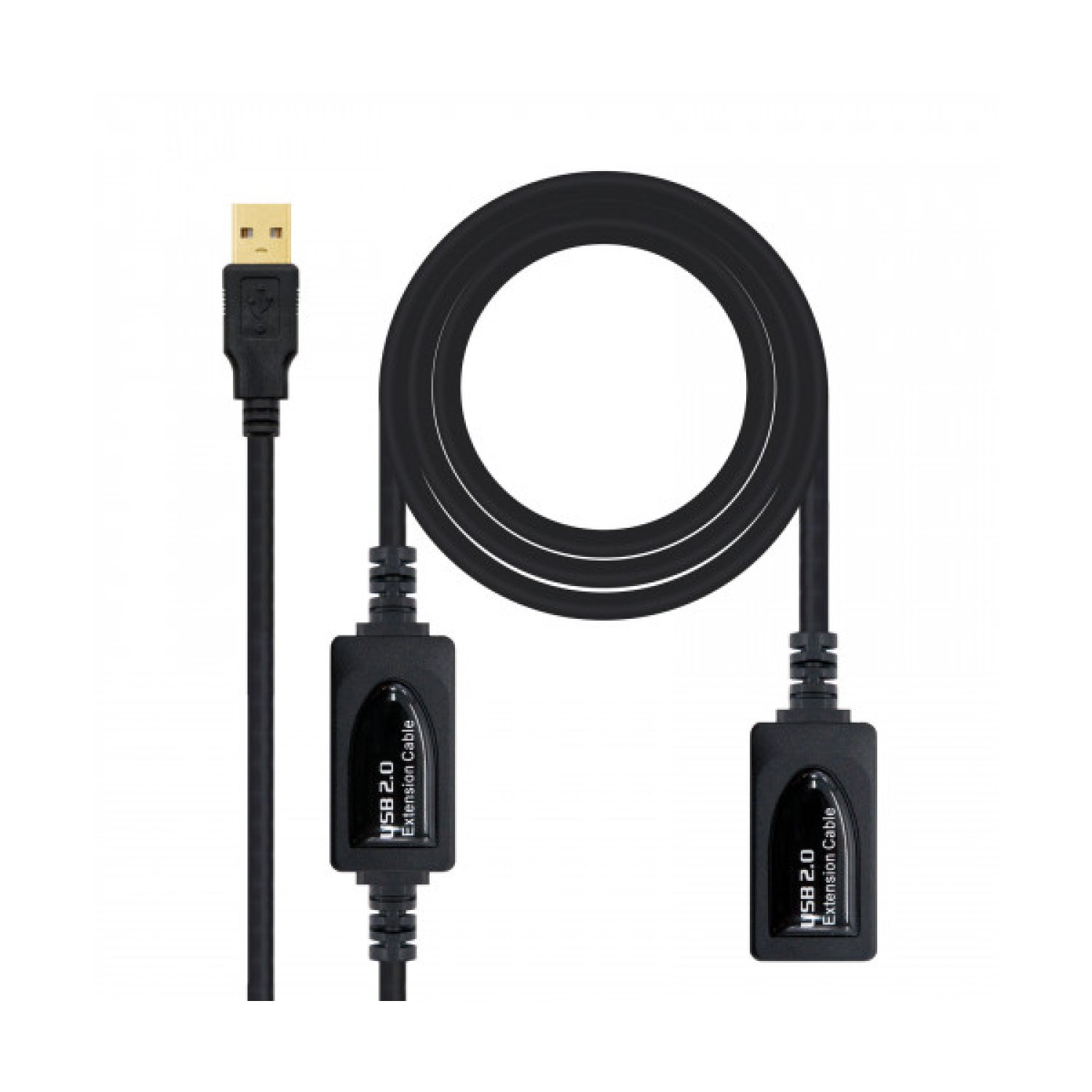Nanocable · Cable USB 2.0 · 15 m · Conector USB-A · Negro