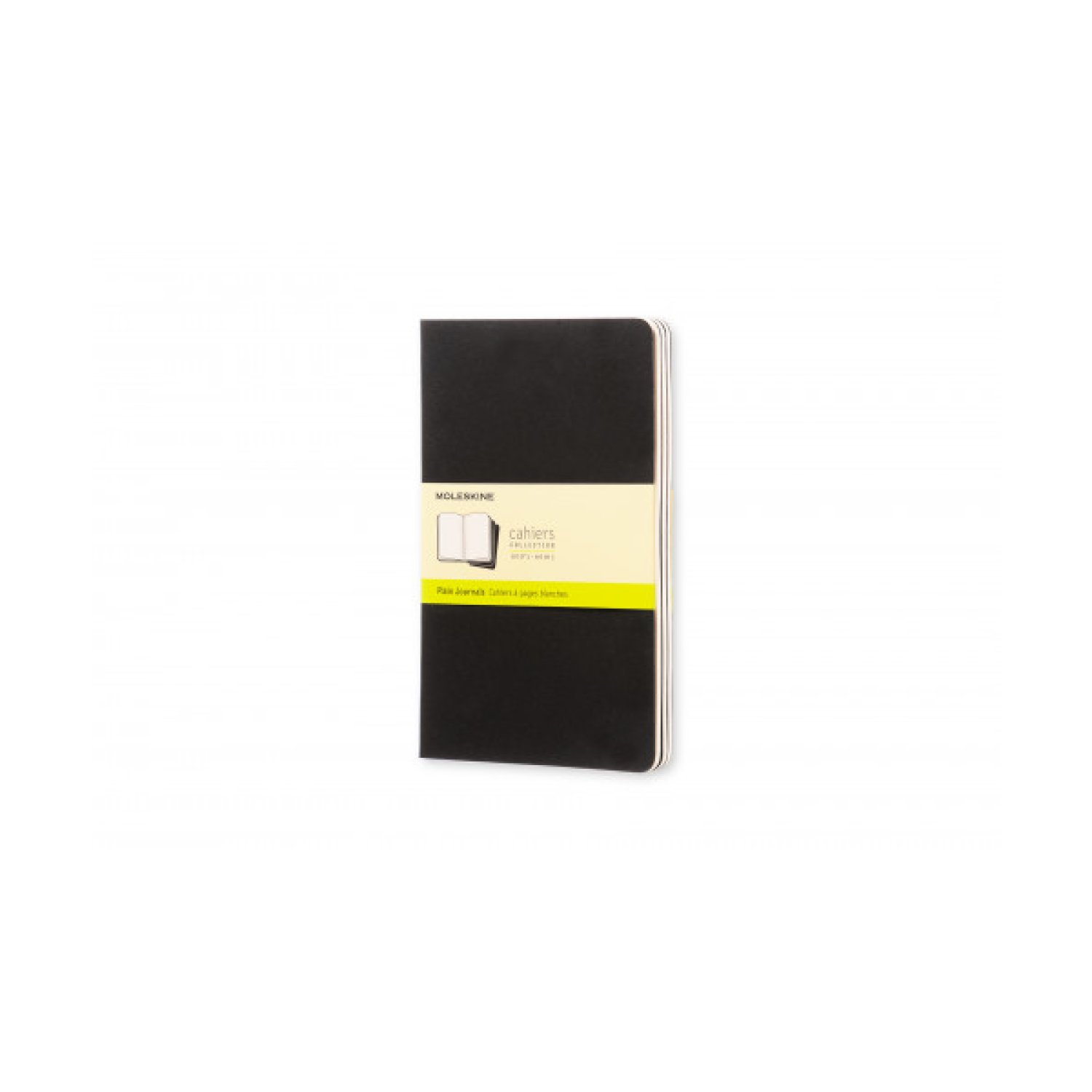 Moleskine Cahier · Set 3 Libretas · 13x21cm · Lisas · Negro