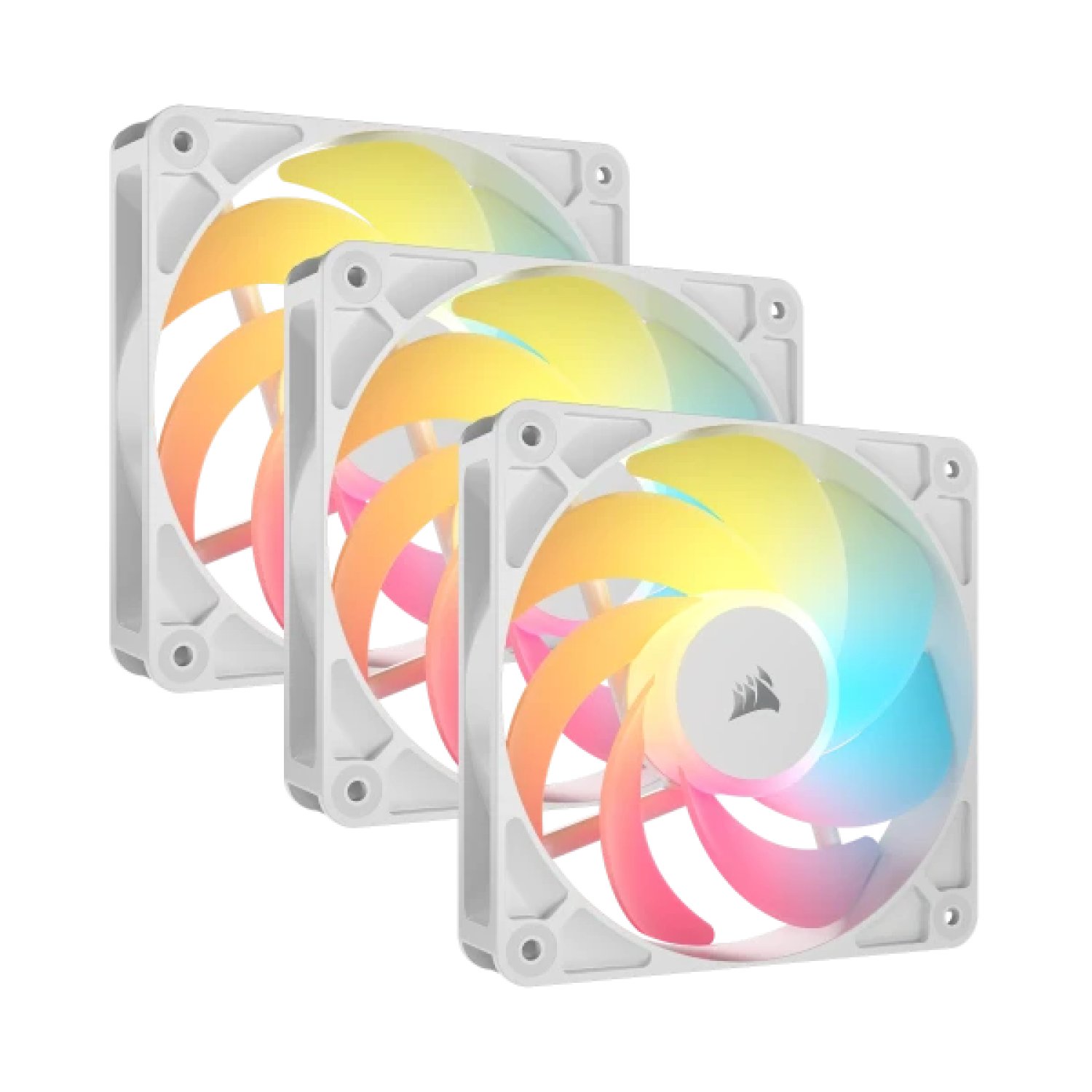 Corsair RS120-R ARGB · Ventilador PC 120mm · RGB · Pack 3 unidades · Blanco