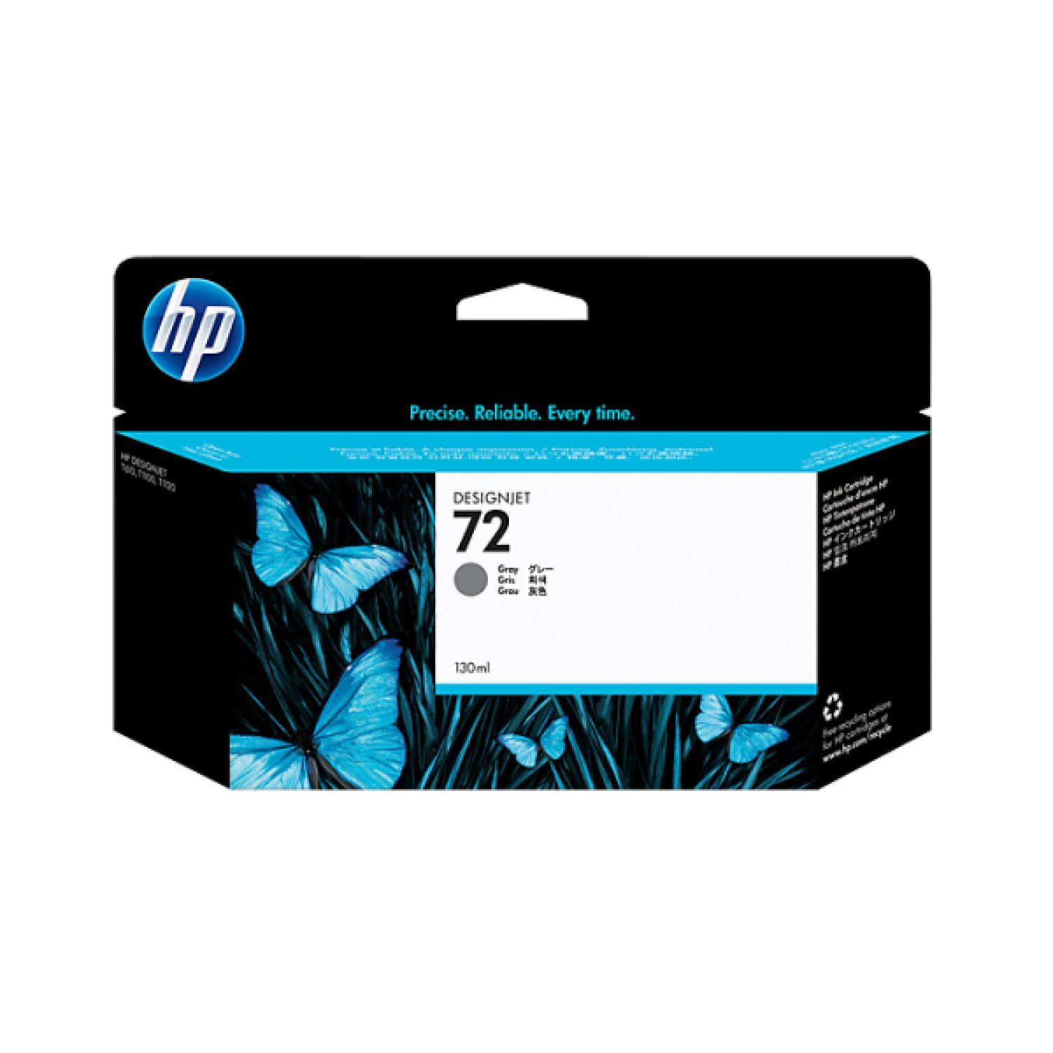HP Cartucho Tinta 72 · Gris · 130 ml