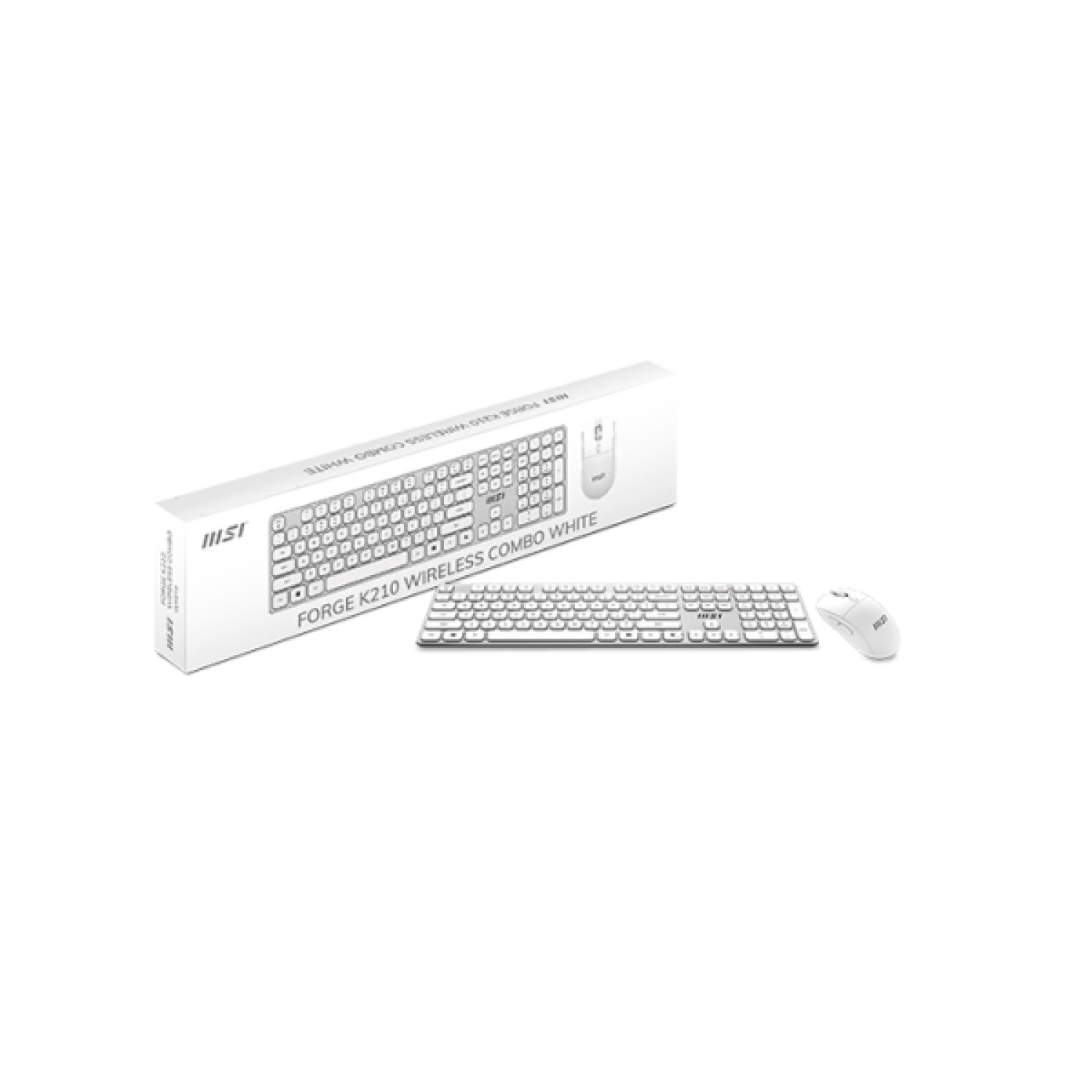 MSI Forge K210 · Combo Teclado + Ratón · Blanco · Diseño ES