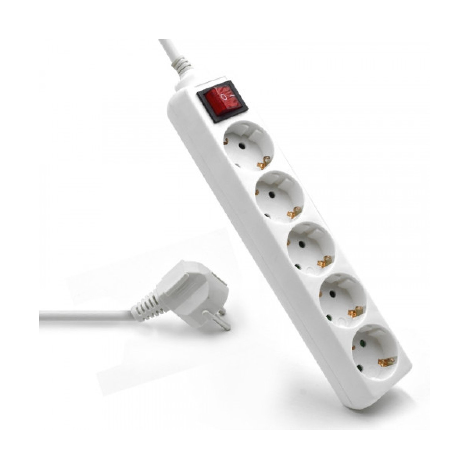 Ewent EW3916 · Base Múltiple · 5 Salidas AC · 1,5 m · Blanco