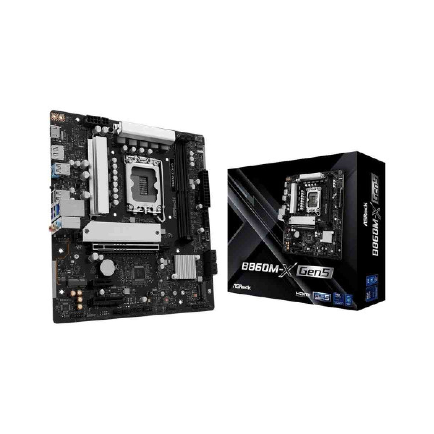 ASRock B860M-X Gen5 · Intel LGA1851 · DDR5 hasta 128GB · 2.5G Ethernet · M.2 NVMe
