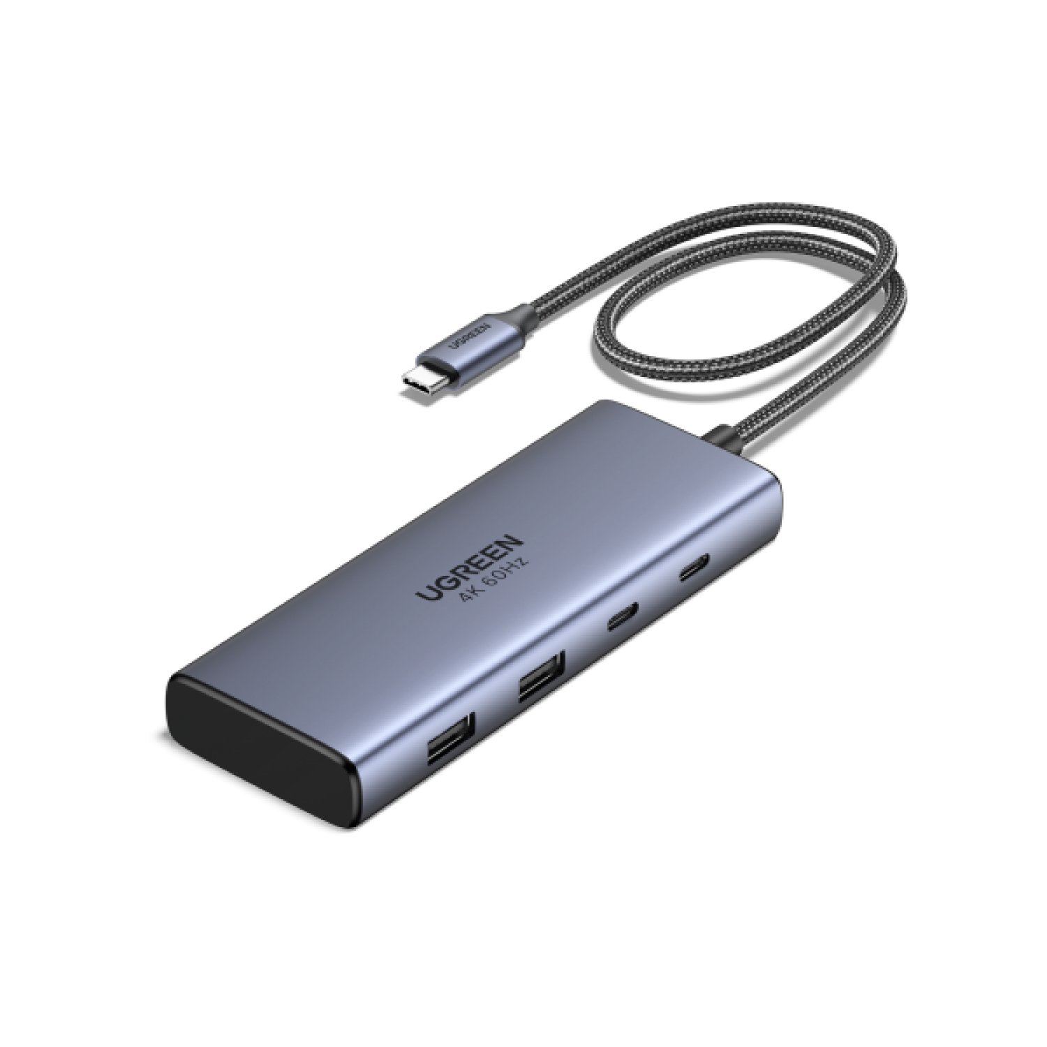 Ugreen Hub USB-C 7 en 1 · CM498 · Acoplamiento Base · Gris
