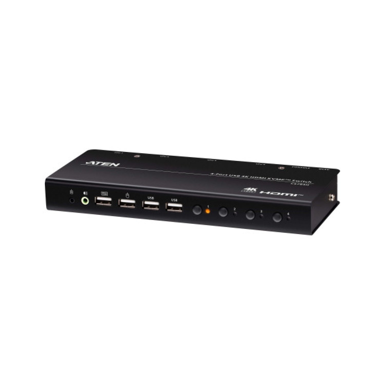ATEN · Switch KVMP USB · 4 Puertos HDMI 4K · Soporte Periféricos USB
