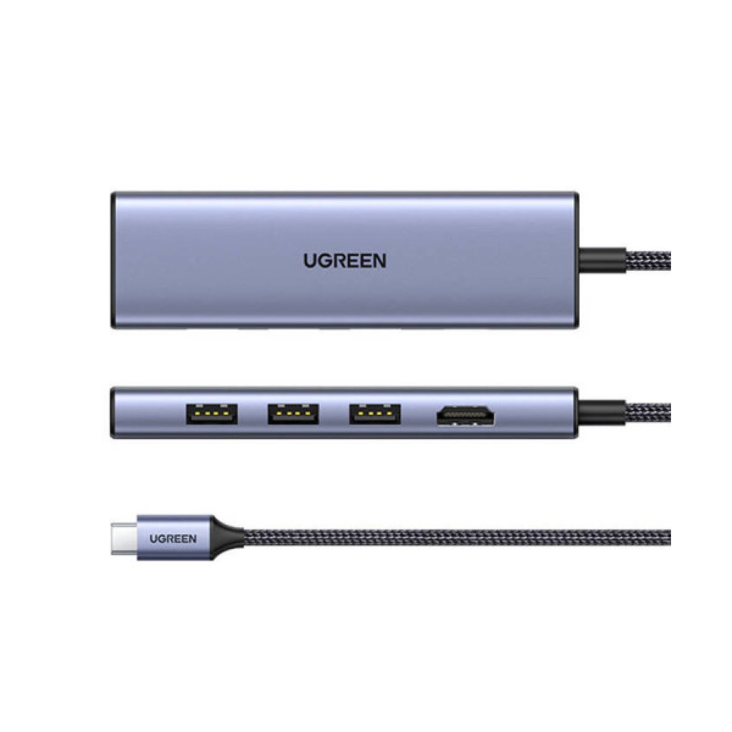 Ugreen Hub USB Tipo-C · 5000 Mbps · Plata