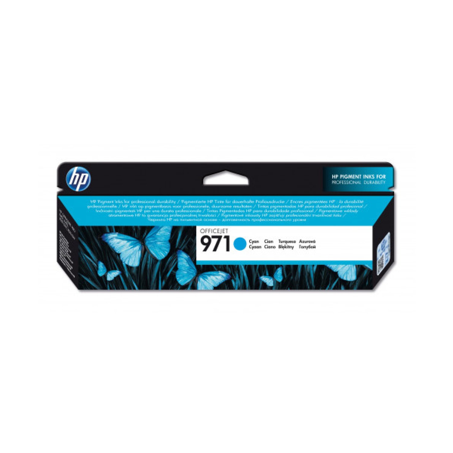 HP 971 · Cartucho de Tinta · Cian