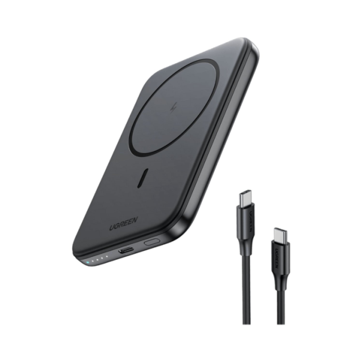 Ugreen Powerbank · 5000 mAh · Carga Inalámbrica · Negro