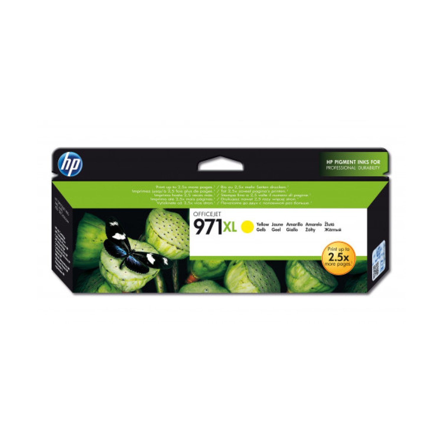 HP 971XL · Cartucho de Tinta · Amarillo · Alta Capacidad