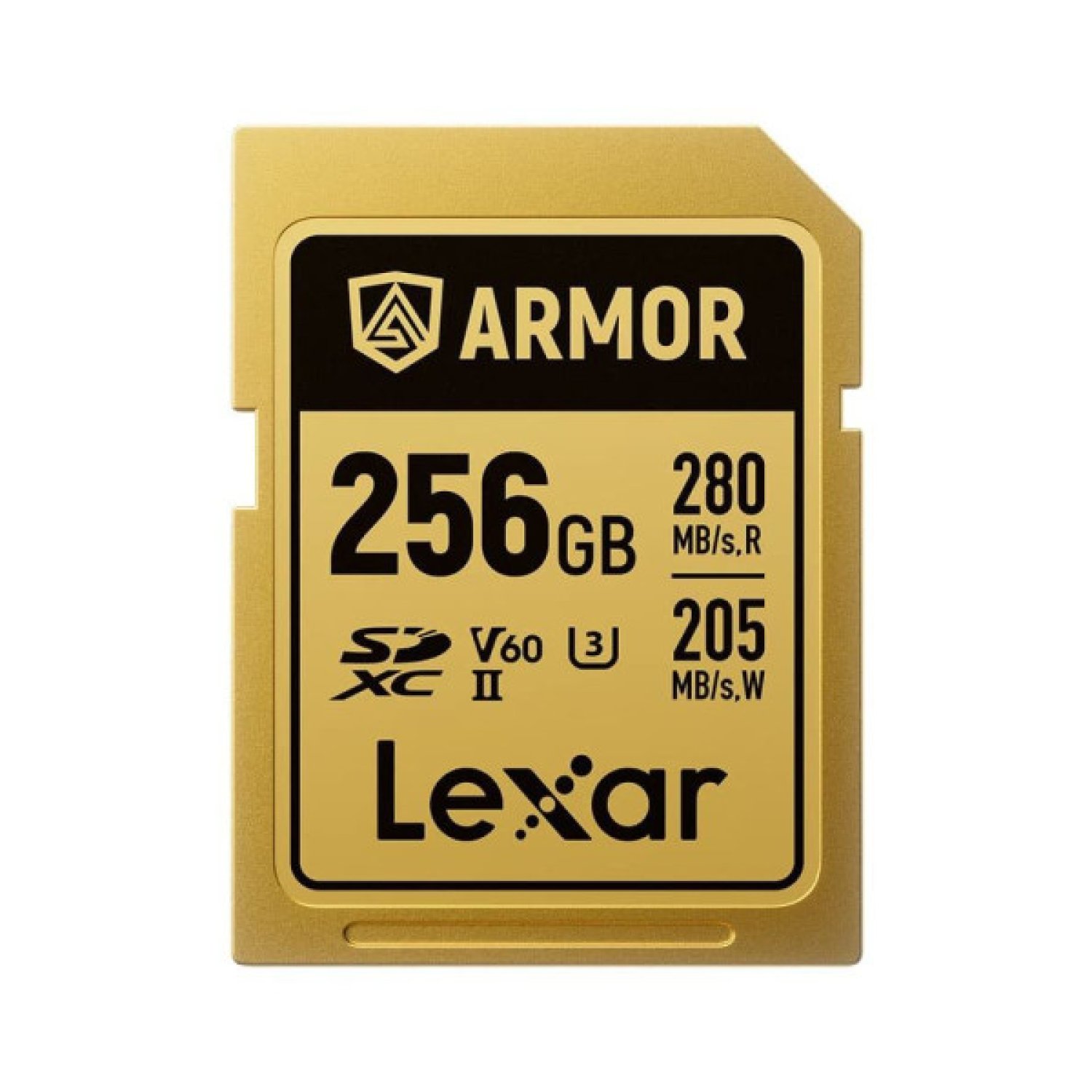 Lexar Professional Armor Gold · SDXC 256GB · UHS-II · 280MB/s Lectura · IP68