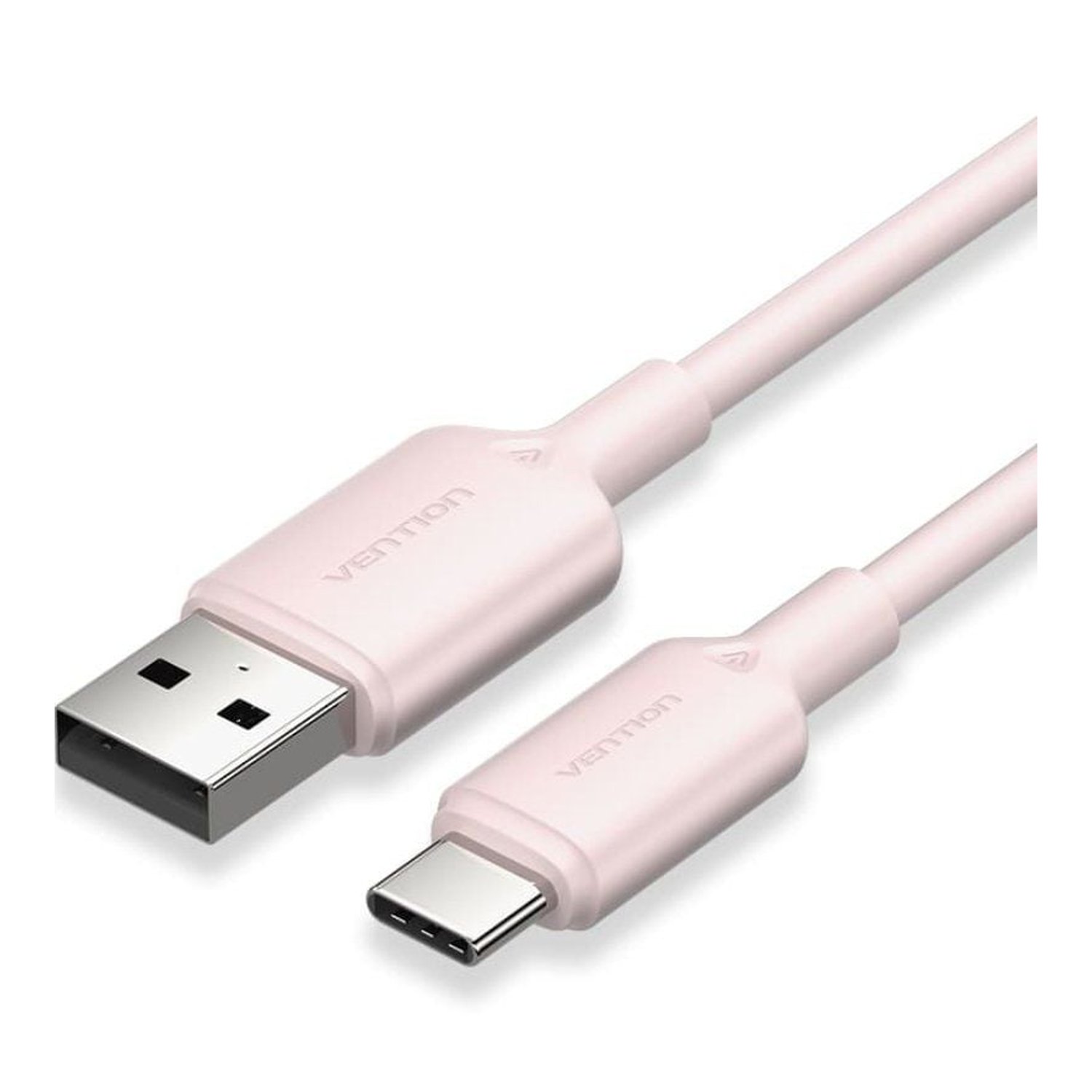 Cable USB 2.0 Tipo-C Vention CTQPF/ USB Tipo-C Macho - USB Macho/ Hasta 60W/ 480Mbps/ 1m/ Rosa