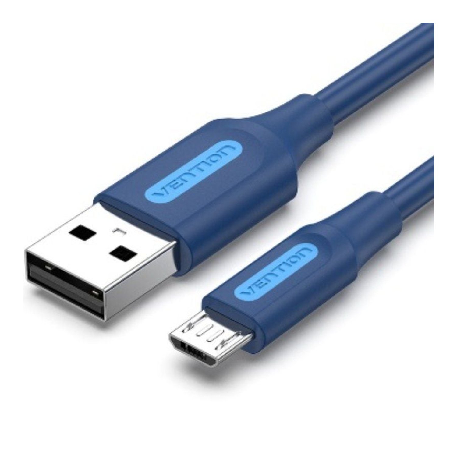 Cable USB 2.0 Vention COLLH/ USB Macho - MicroUSB Macho/ Hasta 60W/ 480Mbps/ 2m/ Azul