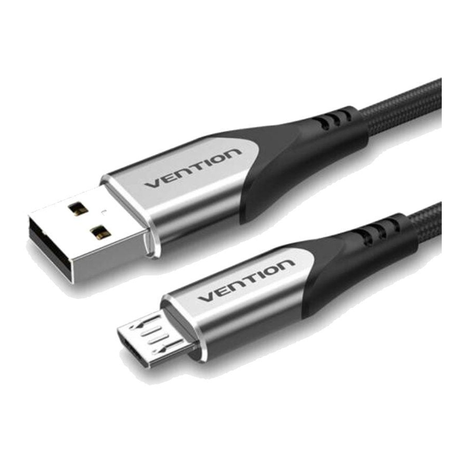 Cable USB 2.0 Vention COAHD/ USB Macho - MicroUSB Macho/ Hasta 60W/ 480Mbps/ 50cm/ Gris