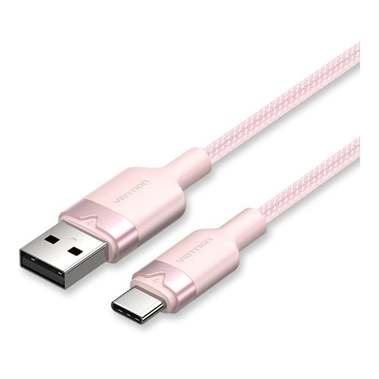 Cable USB 2.0 Tipo-C Vention CTNPH/ USB Tipo-C Macho - USB Macho/ Hasta 60W/ 480Mbps/ 2m/ Rosa