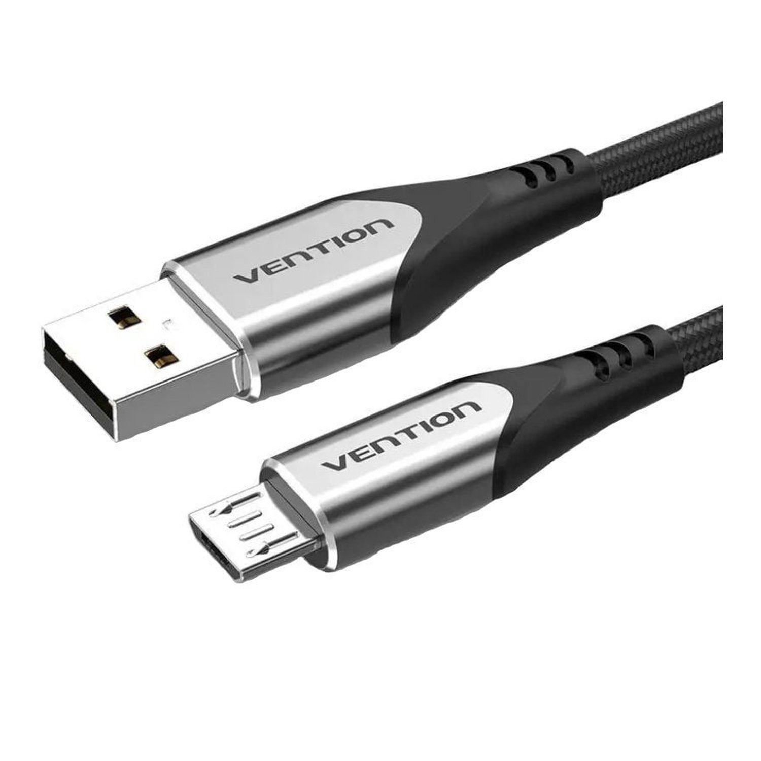 Cable USB 2.0 Vention COAHG/ USB Macho - MicroUSB Macho/ Hasta 60W/ 480Mbps/ 1.5m/ Gris