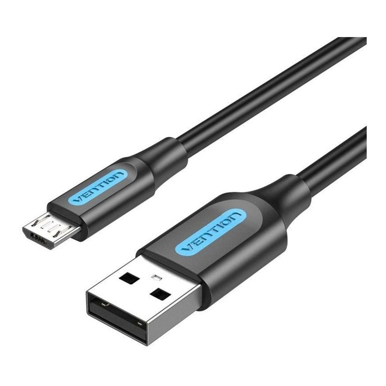 Cable USB 2.0 Vention COLBD/ USB Macho - MicroUSB Macho/ Hasta 60W/ 480Mbps/ 50cm/ Negro