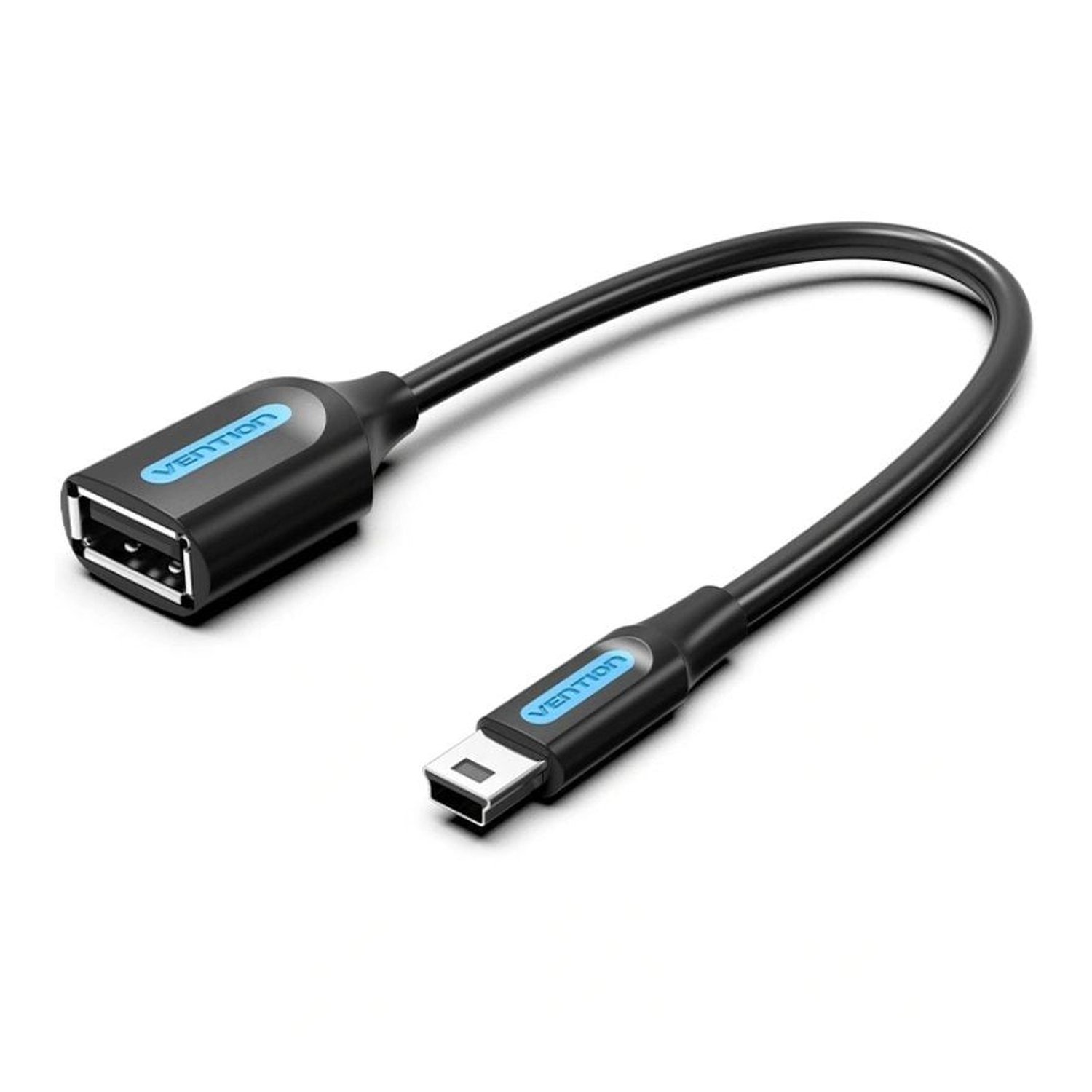 Cable USB 2.0 Vention CCUBB/ USB Mini-B Macho - USB Hembra/ 480Mbps/ 15cm/ Negro