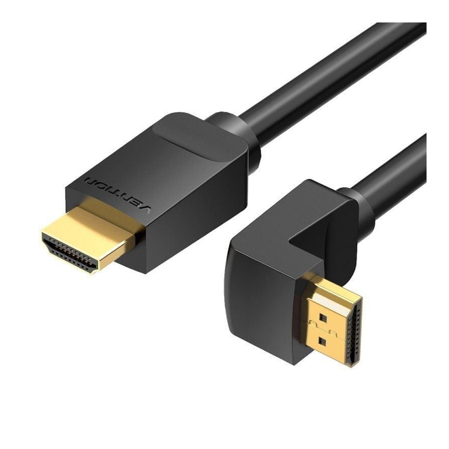 Cable HDMI 2.0 4K Acodado Vention AAQBI/ HDMI Macho - HDMI Macho/ 3m/ Negro