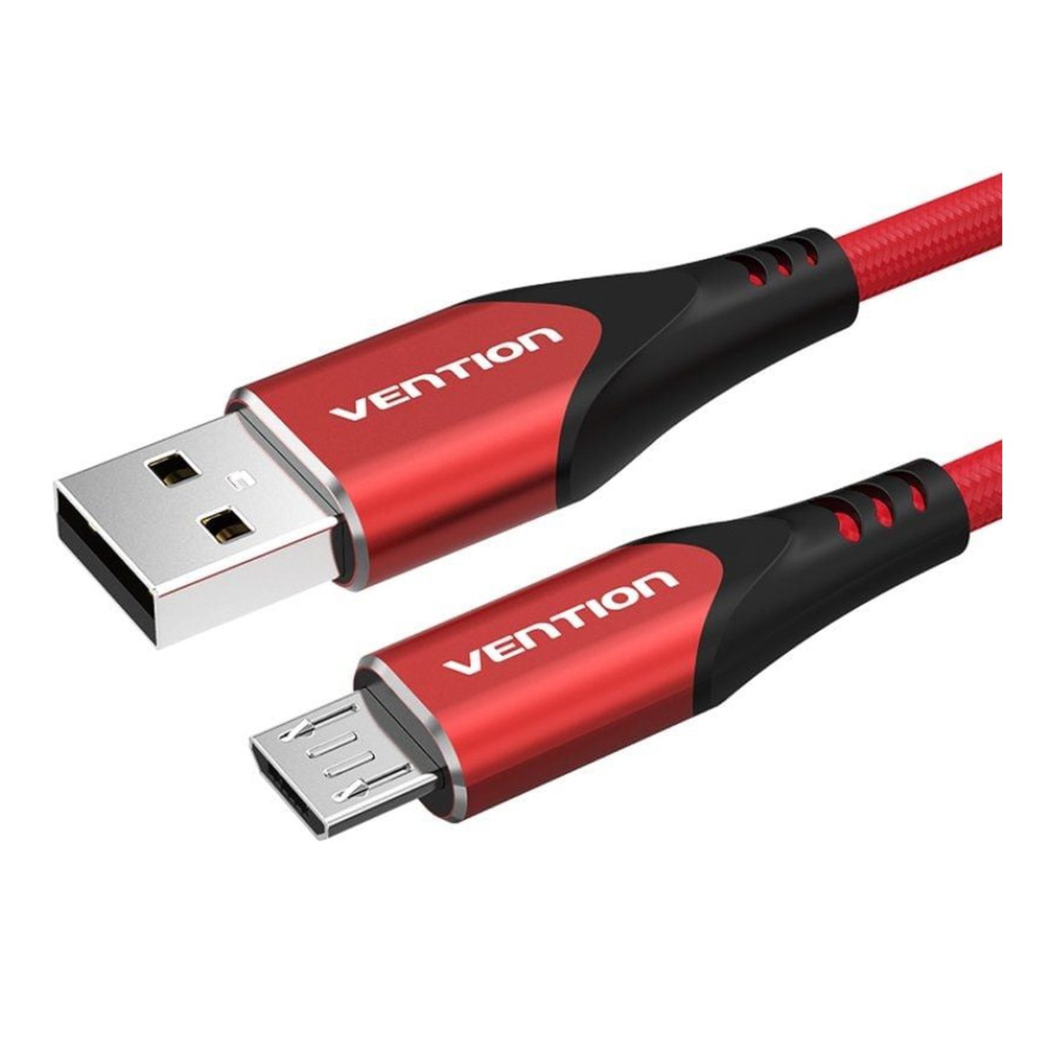 Cable USB 2.0 Vention COARG/ USB Macho - MicroUSB Macho/ Hasta 60W/ 480Mbps/ 1.5m/ Rojo