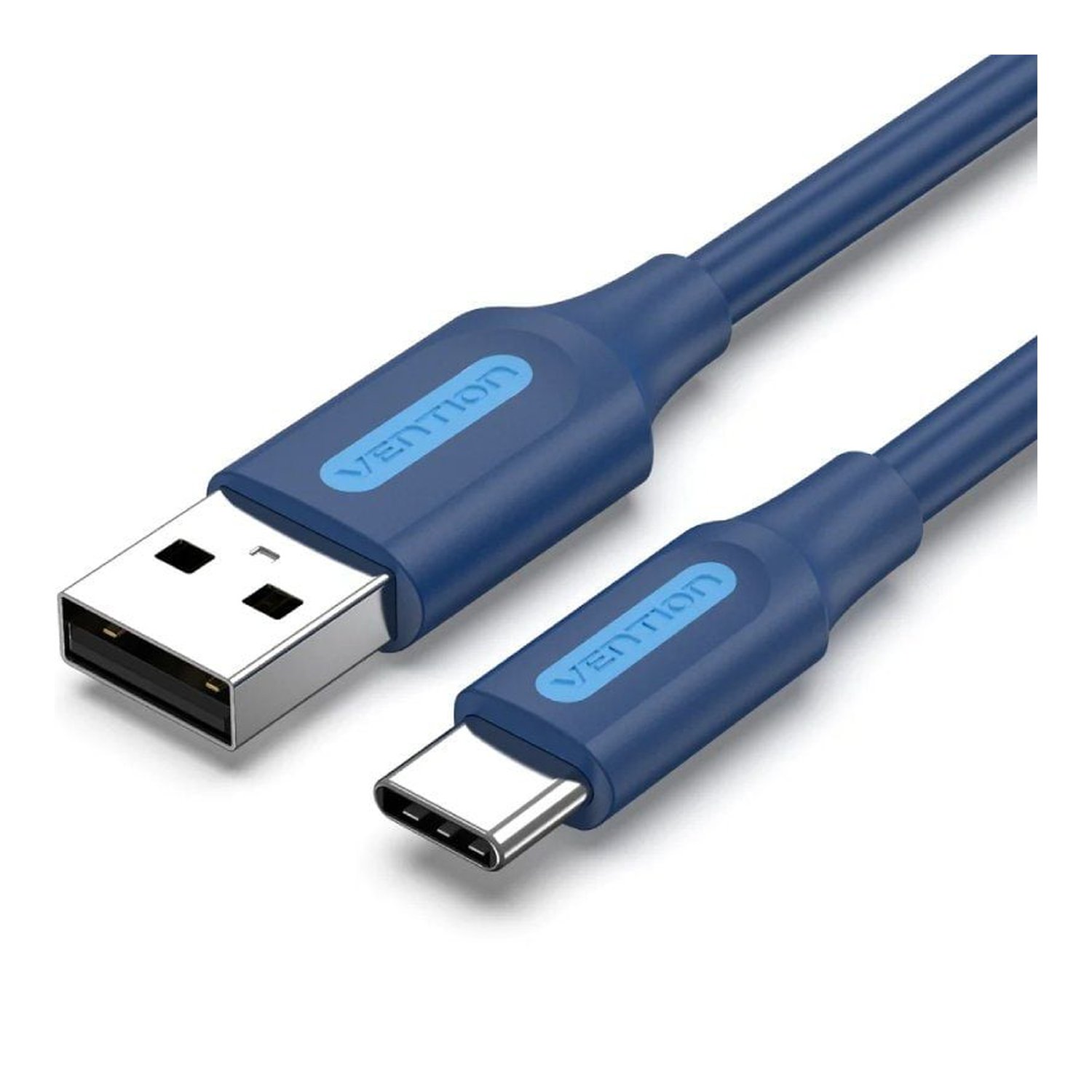 Cable USB 2.0 Tipo-C Vention COKLF/ USB Tipo-C Macho - USB Macho/ Hasta 60W/ 480Mbps/ 1m/ Azul