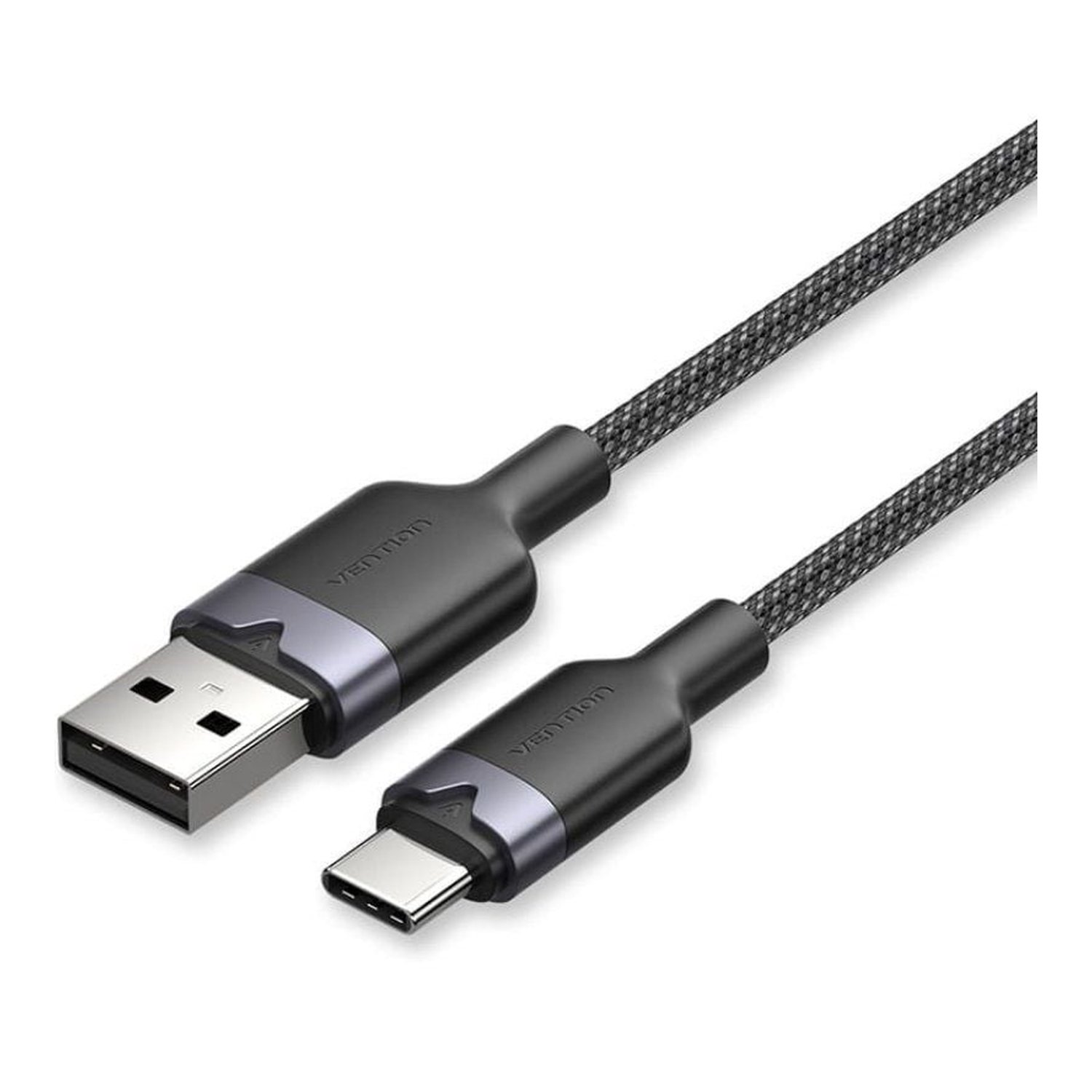 Cable USB 2.0 Tipo-C Vention CTNBH/ USB Tipo-C Macho - USB Macho/ Hasta 60W/ 480Mbps/ 2m/ Negro