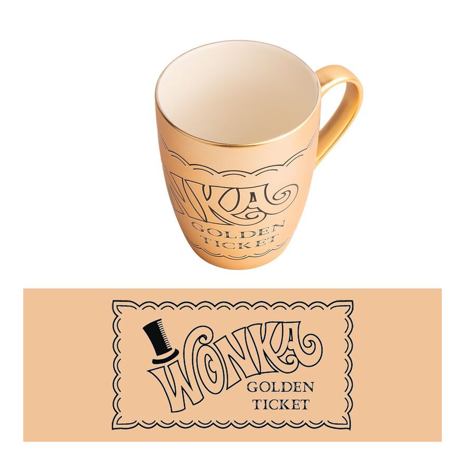 Taza Golden Ticket Willy Wonka 350ml