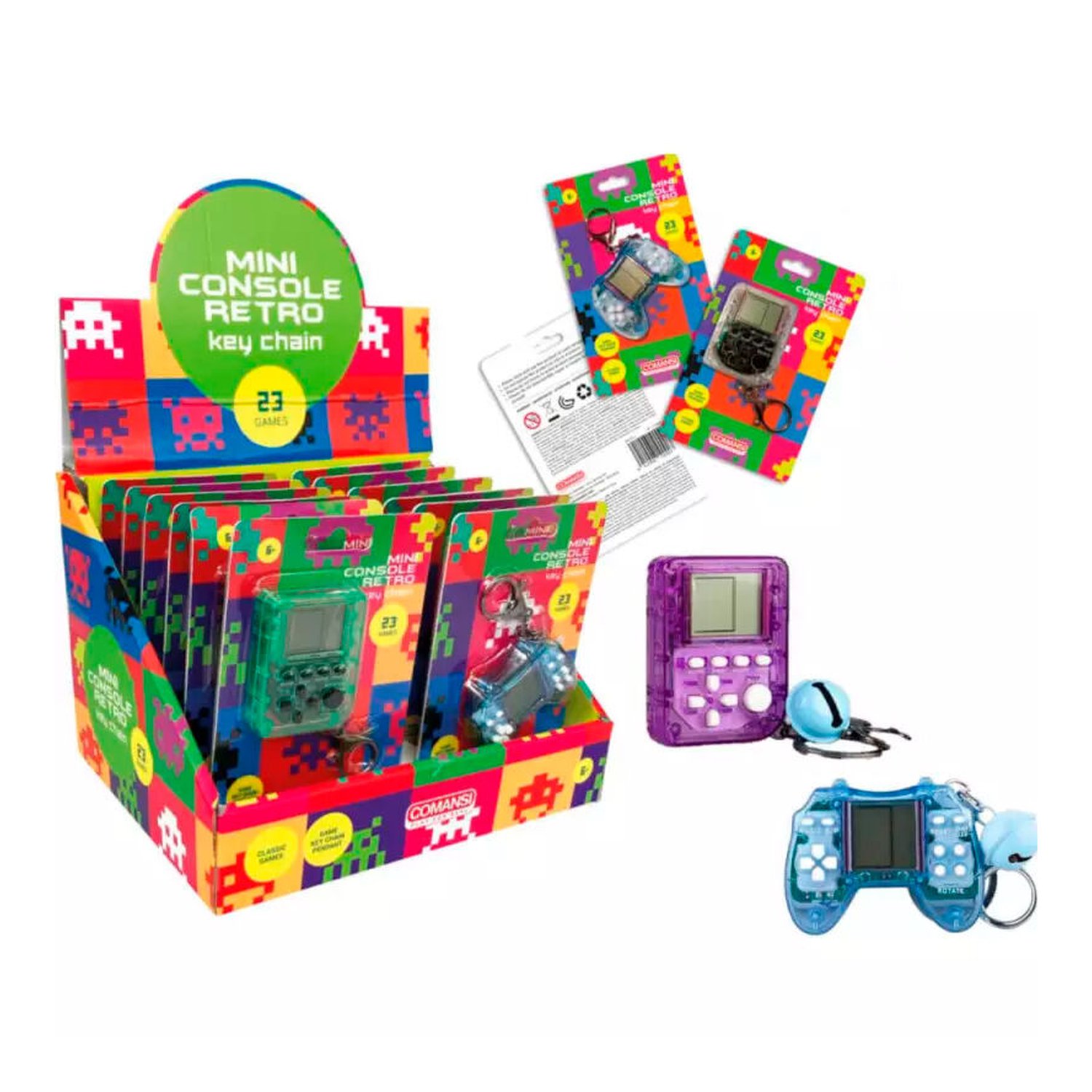 Llavero mini consola retro surtido (12 Uds)