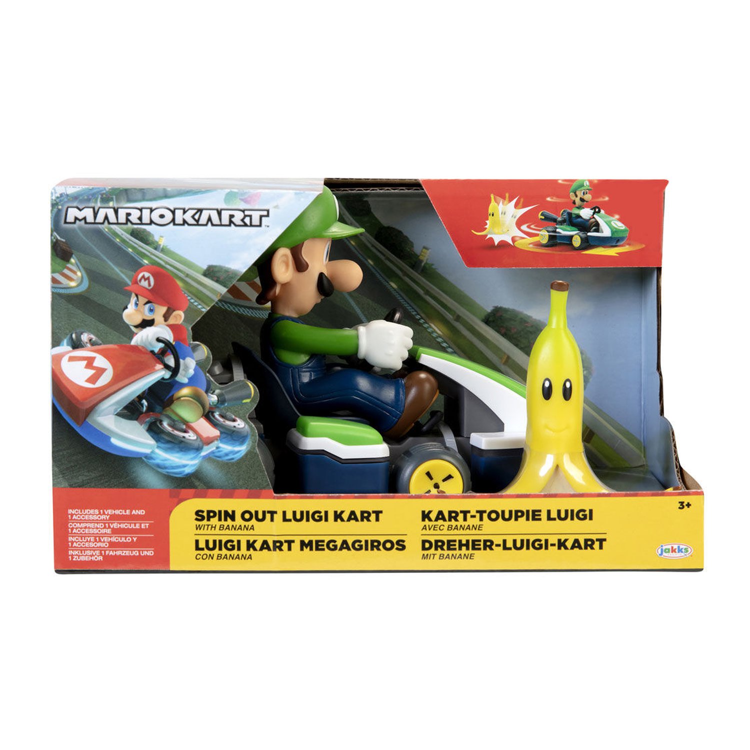 Figura Luigi Kart megagiros Mario Kart 6,5cm