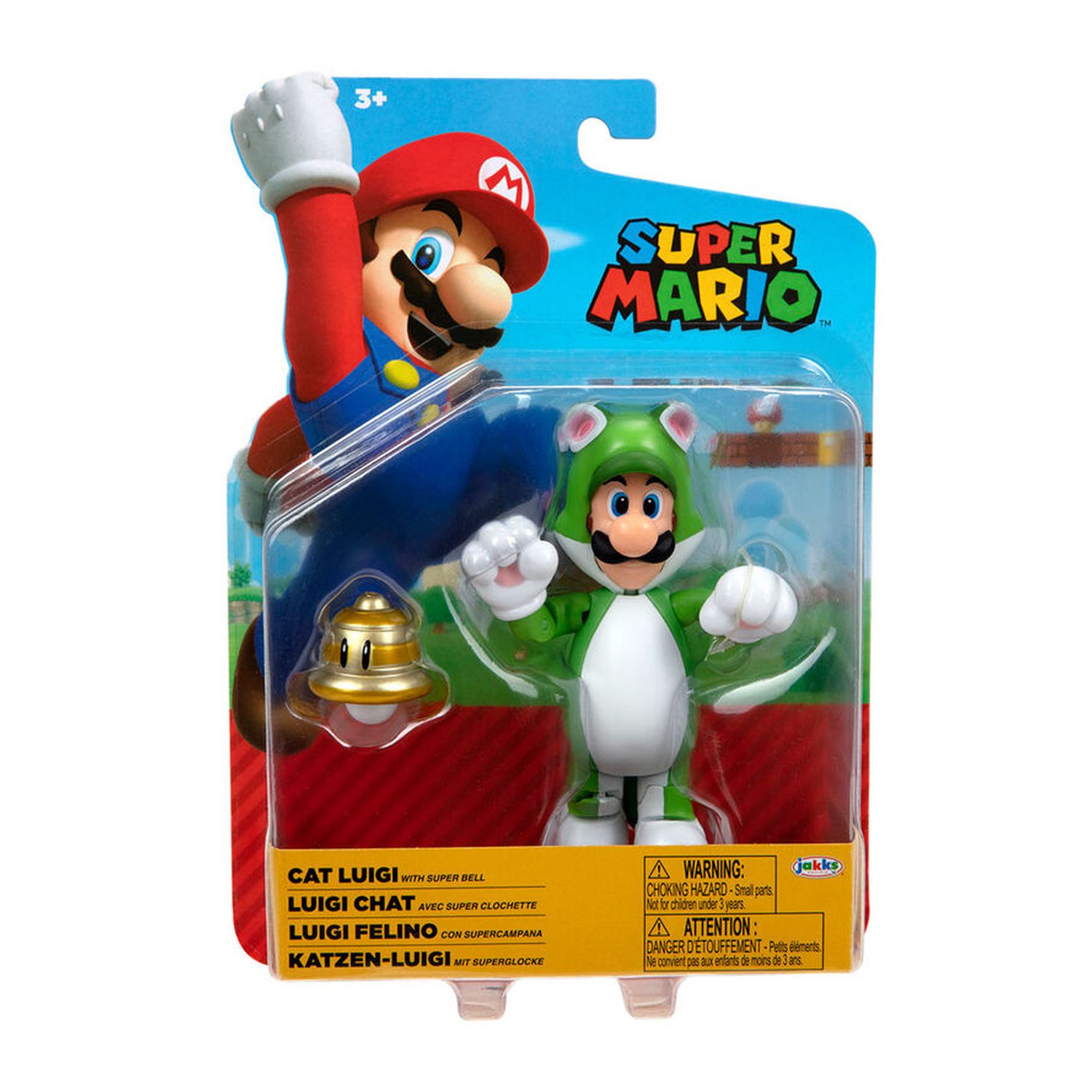 Figura Luigi Felino Super Mario Nintendo 10cm
