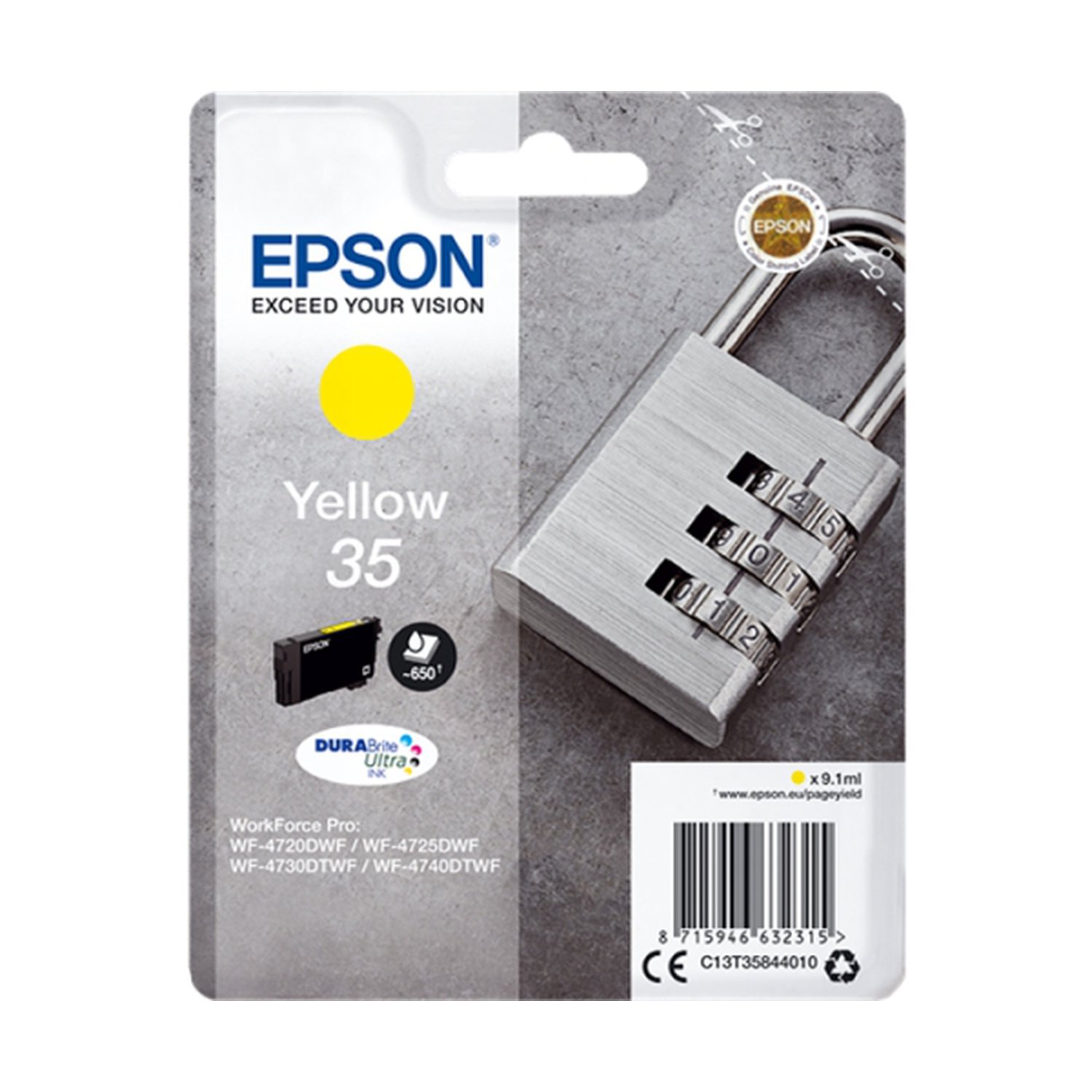 EPSON CARTUCHO AMARILLO 35 Pag. 650 Aprox