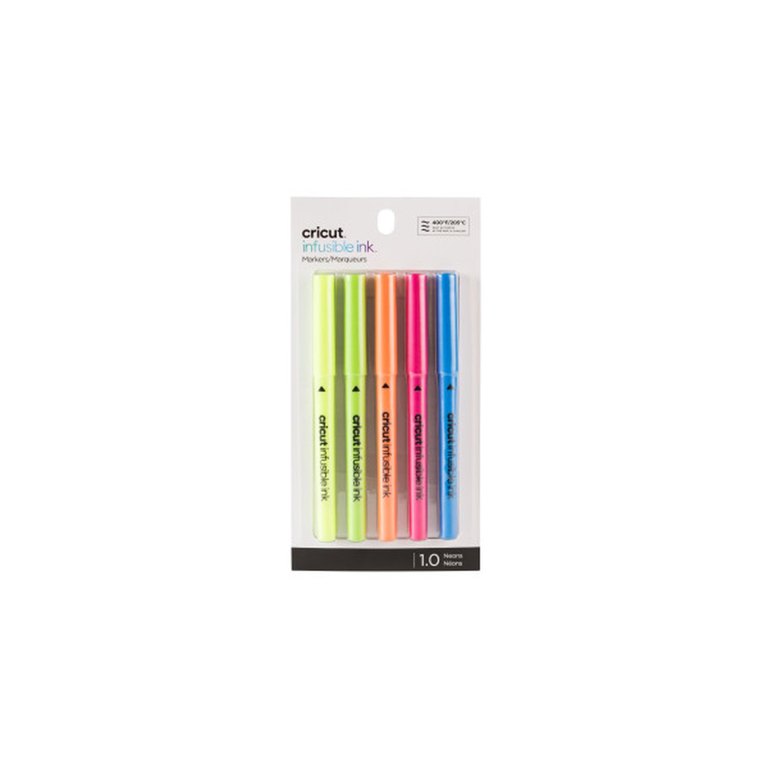 Cricut 2006258 rotulador Fino Azul, Verde, Naranja, Rosa, Amarillo 5 pieza(s)