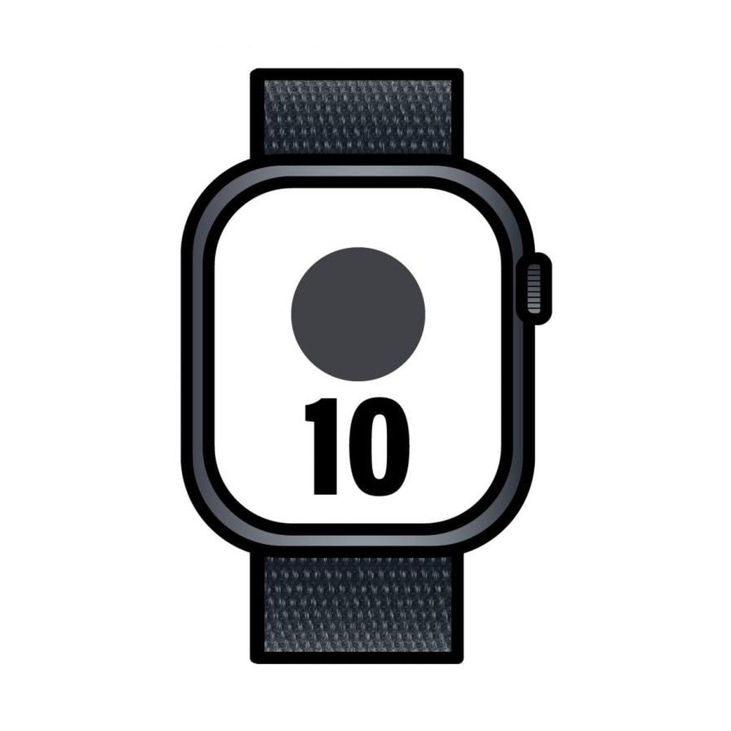 Apple Watch Series 10/ GPS/ Cellular/ 46mm/ Caja de Aluminio Negro Azabache / Correa Loop Deportiva Tinta