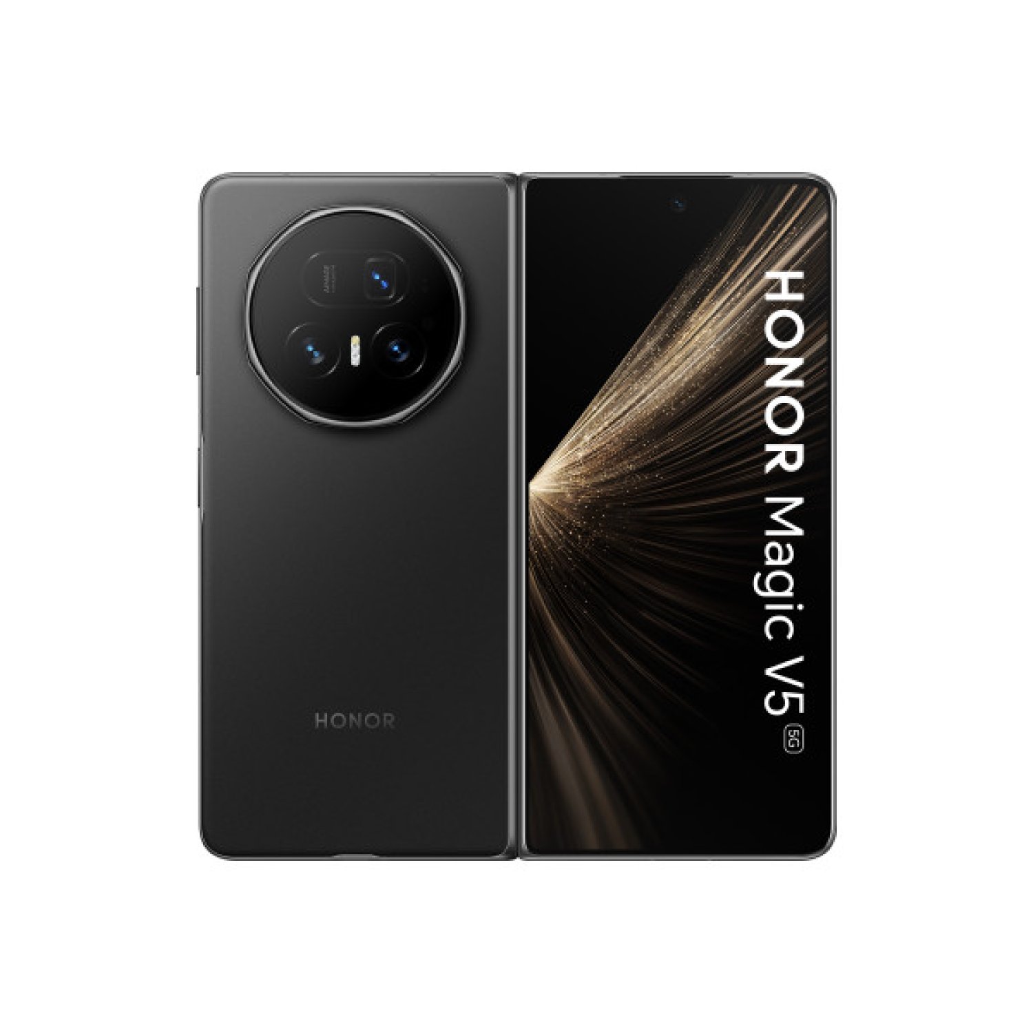 Honor Magic V5 · Pantalla AMOLED 7,95" · 5G · 16GB RAM · 512GB · 5820mAh · Negro