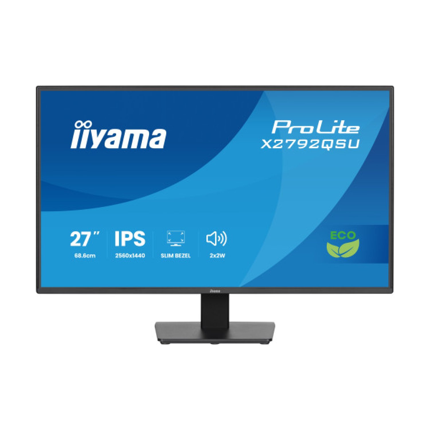 Iiyama Monitor 27" · WQHD 2560x1440 · Panel IPS · 5ms · 70Hz · USB Hub · HDMI · DisplayPort · Altavoces