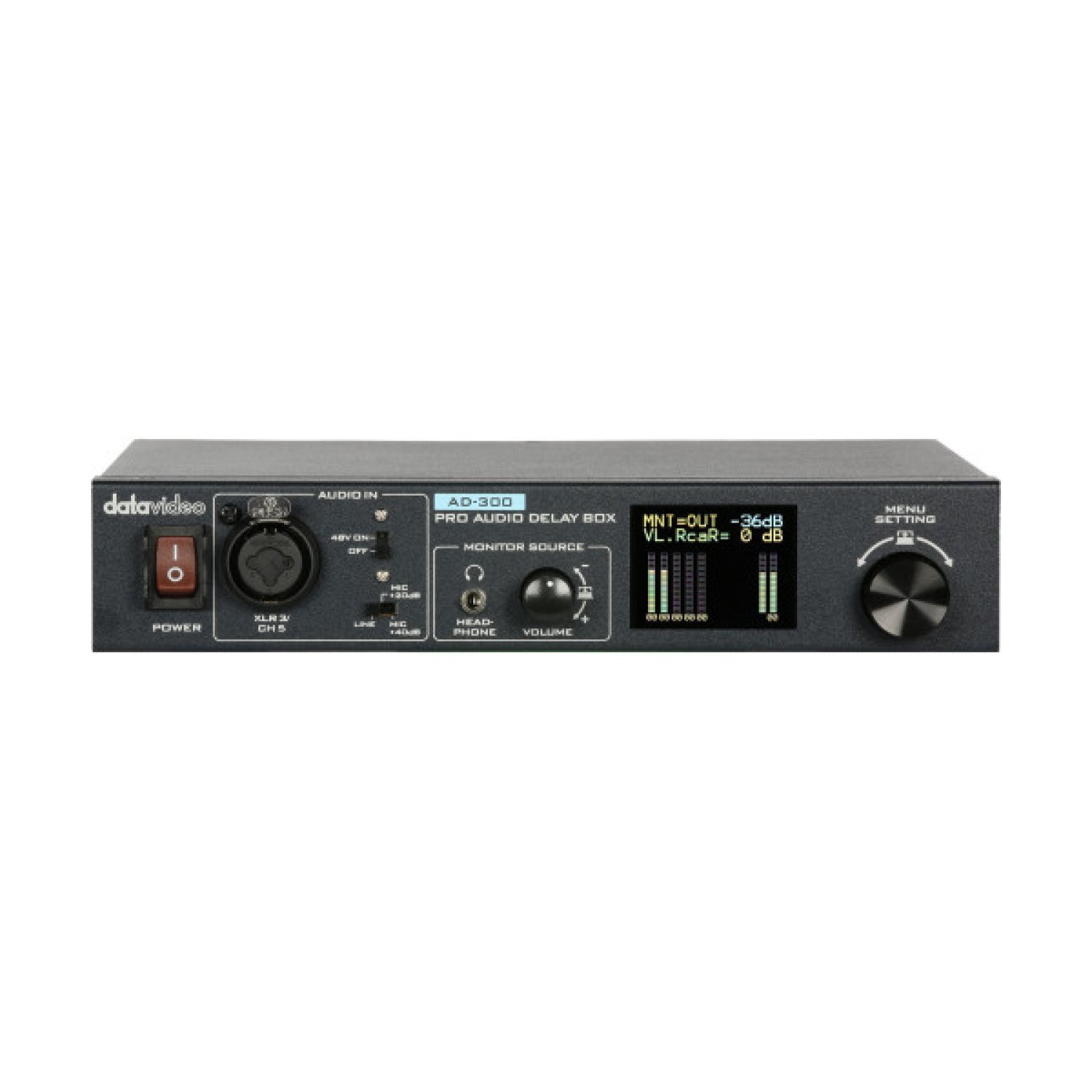 DataVideo AD-300 · Convertidor de Audio · 2 Canales · Negro