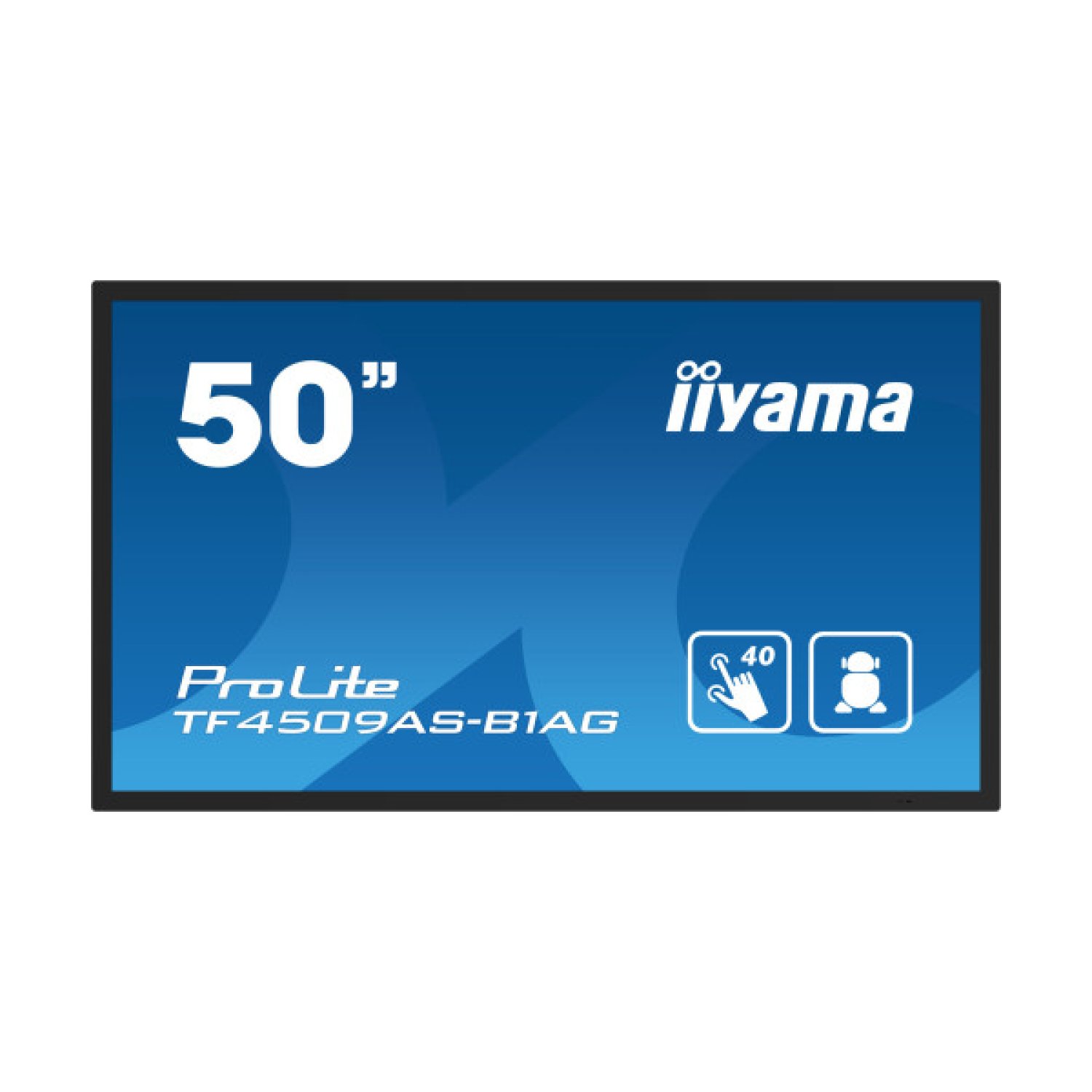 Iiyama TF5039AS · Monitor 50" Táctil PCAP · 1920x1080 · 40 puntos · Android 11 · 32GB · IPS · 24/7 · HDMI · DP · LAN