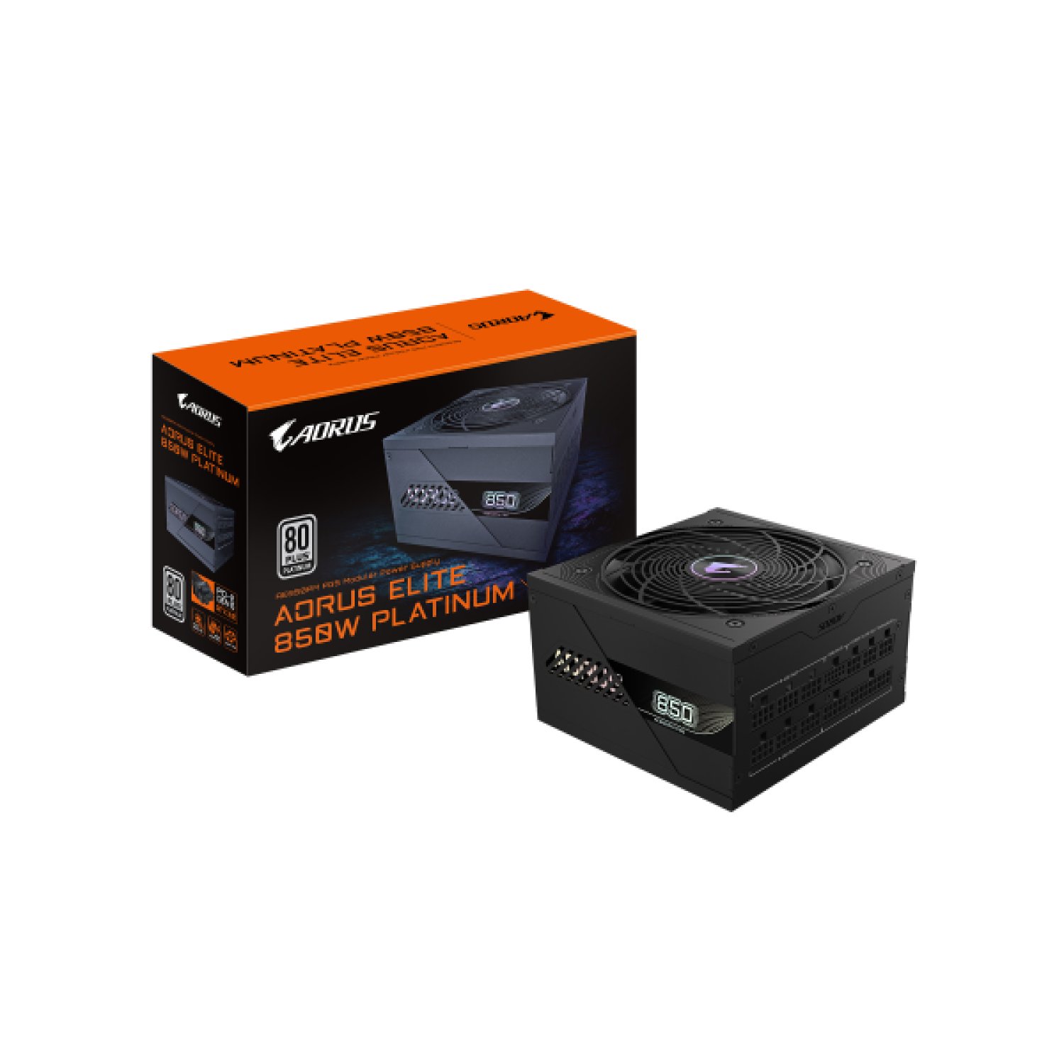 Gigabyte AORUS Elite P850W · 850W · 80 PLUS Platinum · PCIe 5.0 · ATX 3.0 · Modular