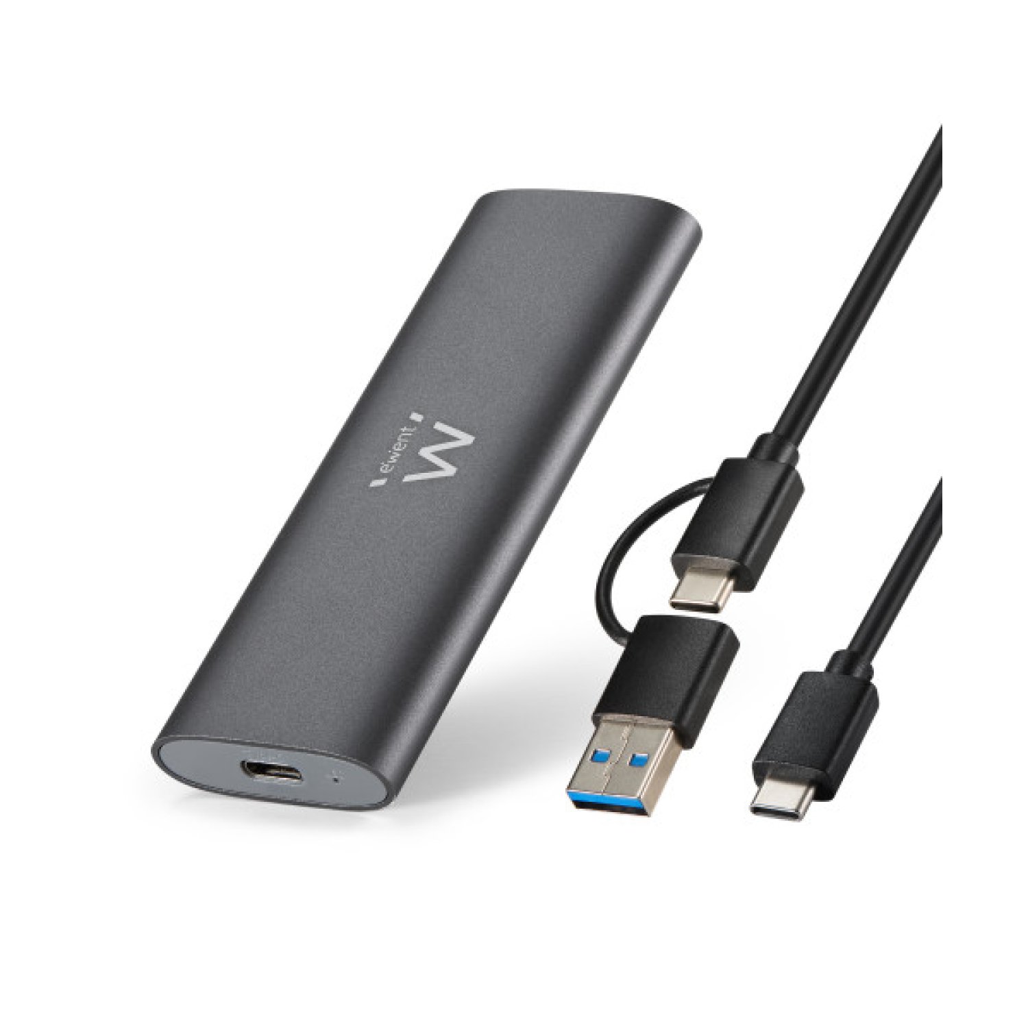 Ewent EW7060 · Caja Externa SSD · Gris Oscuro