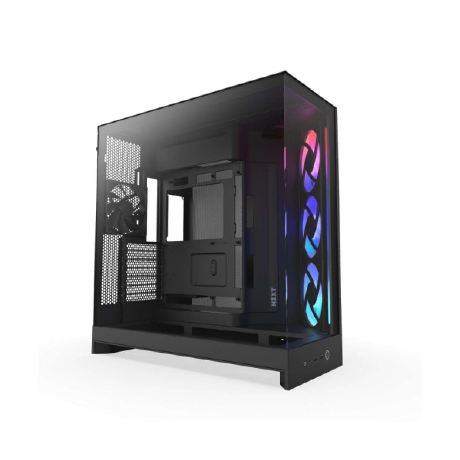 NZXT H9 Flow RGB · Caja Mid-Tower · Dual-Chamber · Ventiladores RGB · Negra