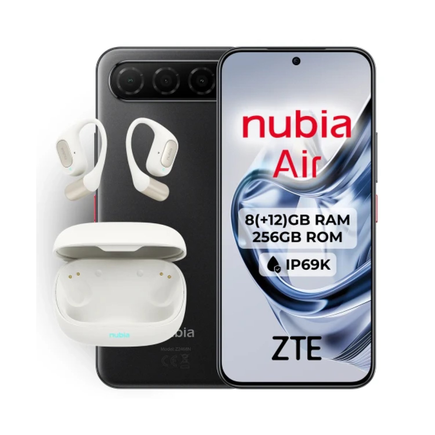 ZTE Nubia Air Stream · Smartphone Flip · Black · Pantalla Abatible