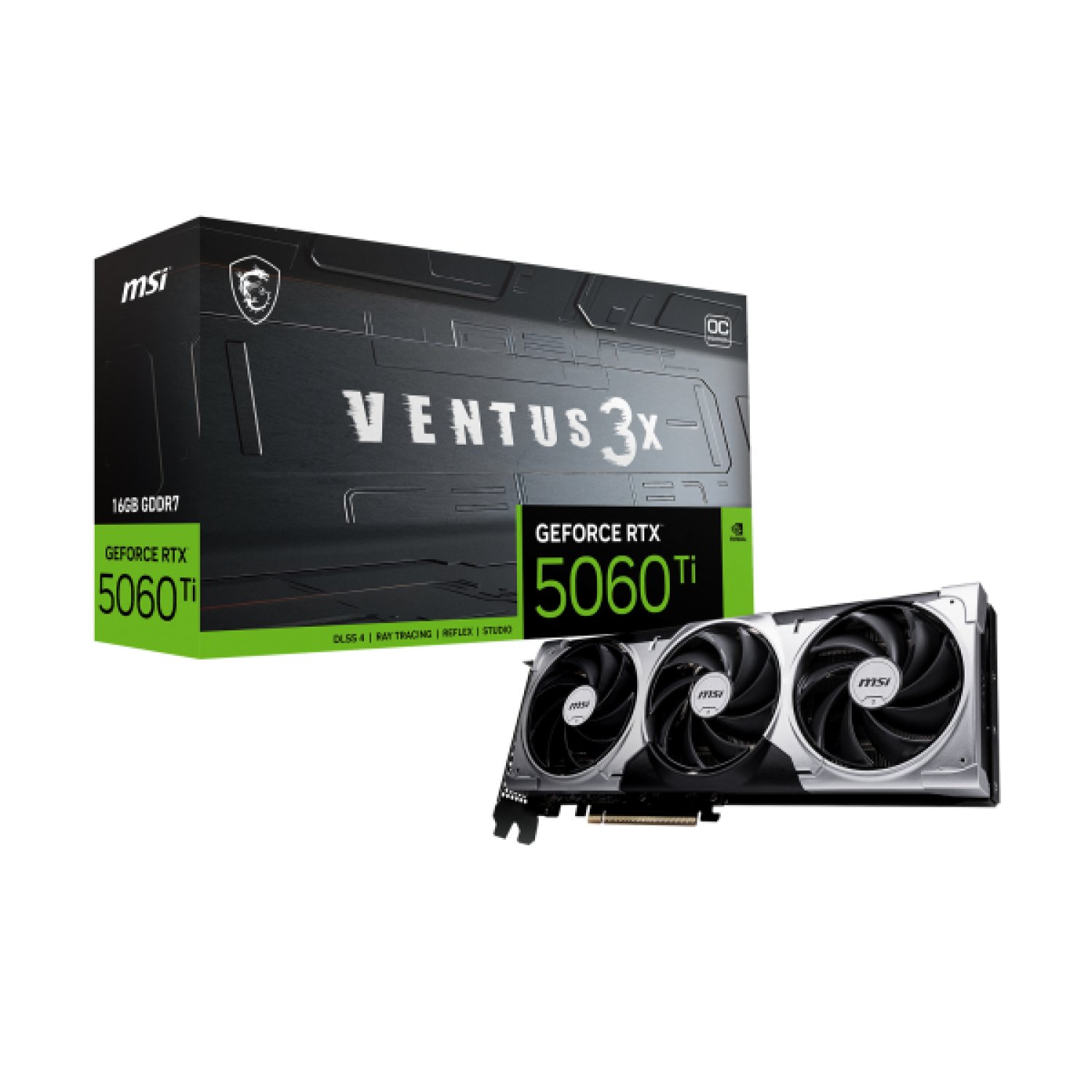 MSI VENTUS GeForce RTX 5060 TI · 16GB GDDR7 · 3X OC