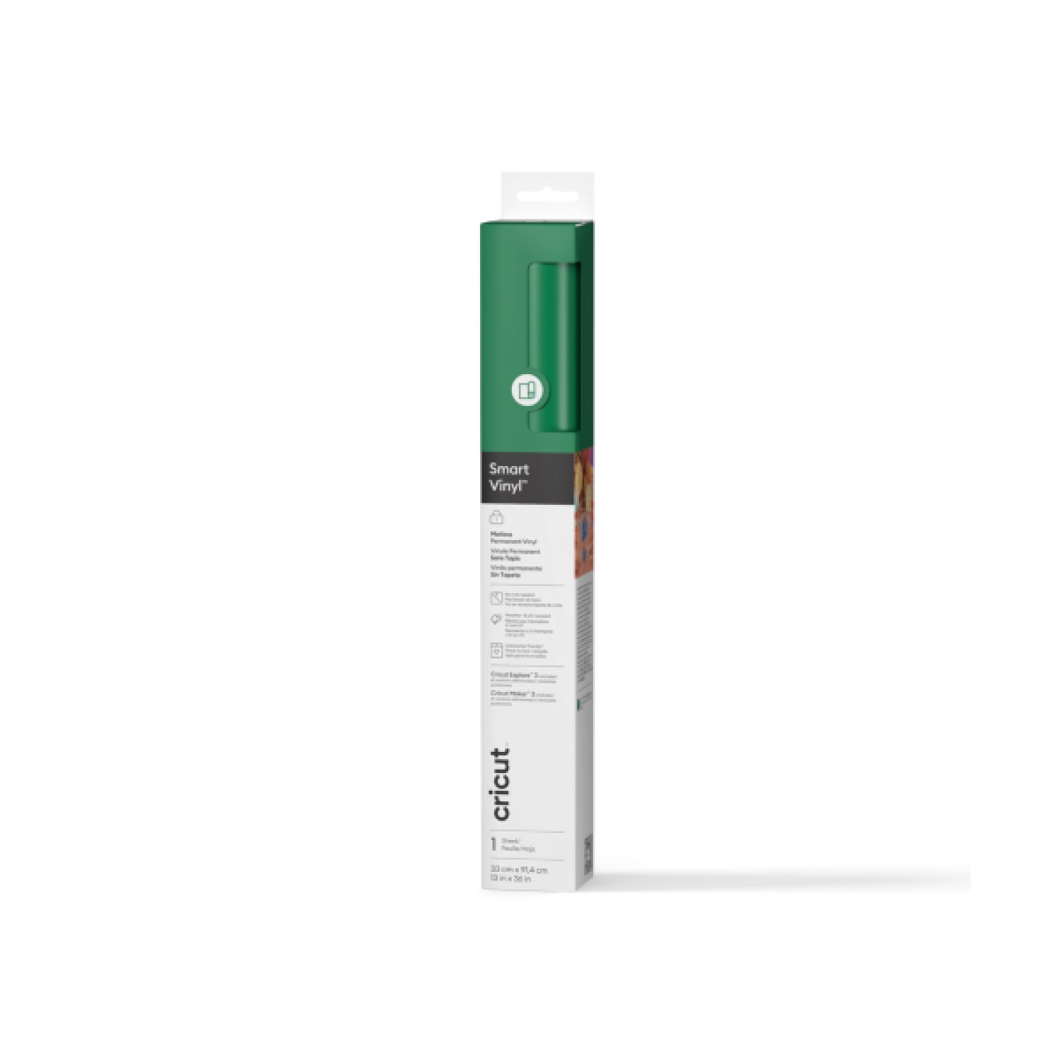 Cricut · Vinilo Adhesivo Permanente · Verde Mate · Rollo Estándar