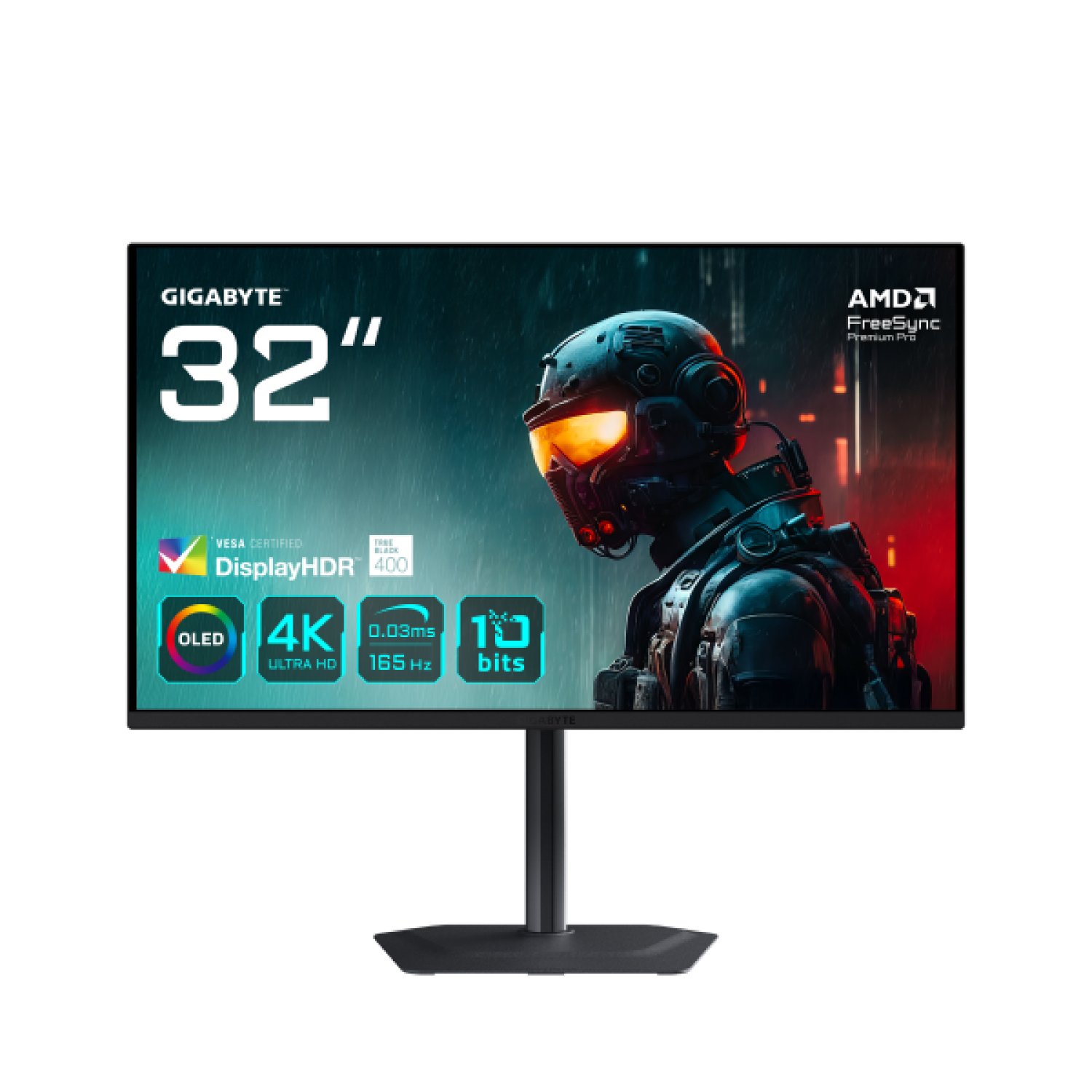 Gigabyte MO32U · Monitor Gaming OLED 4K · 31,5" · 165Hz · 0,03ms · HDMI 2.1