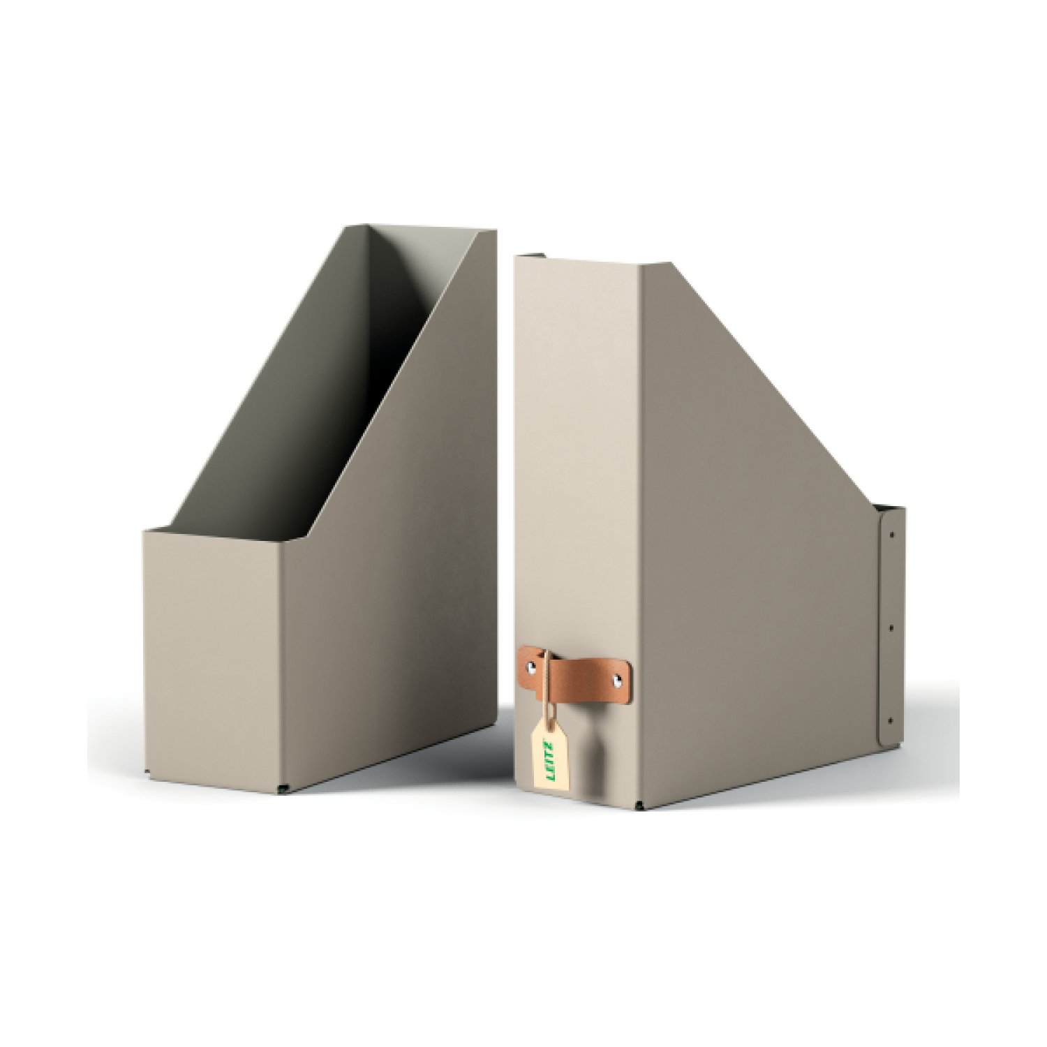 Leitz · Pack 2 Revisteros Cartón · Color Beige
