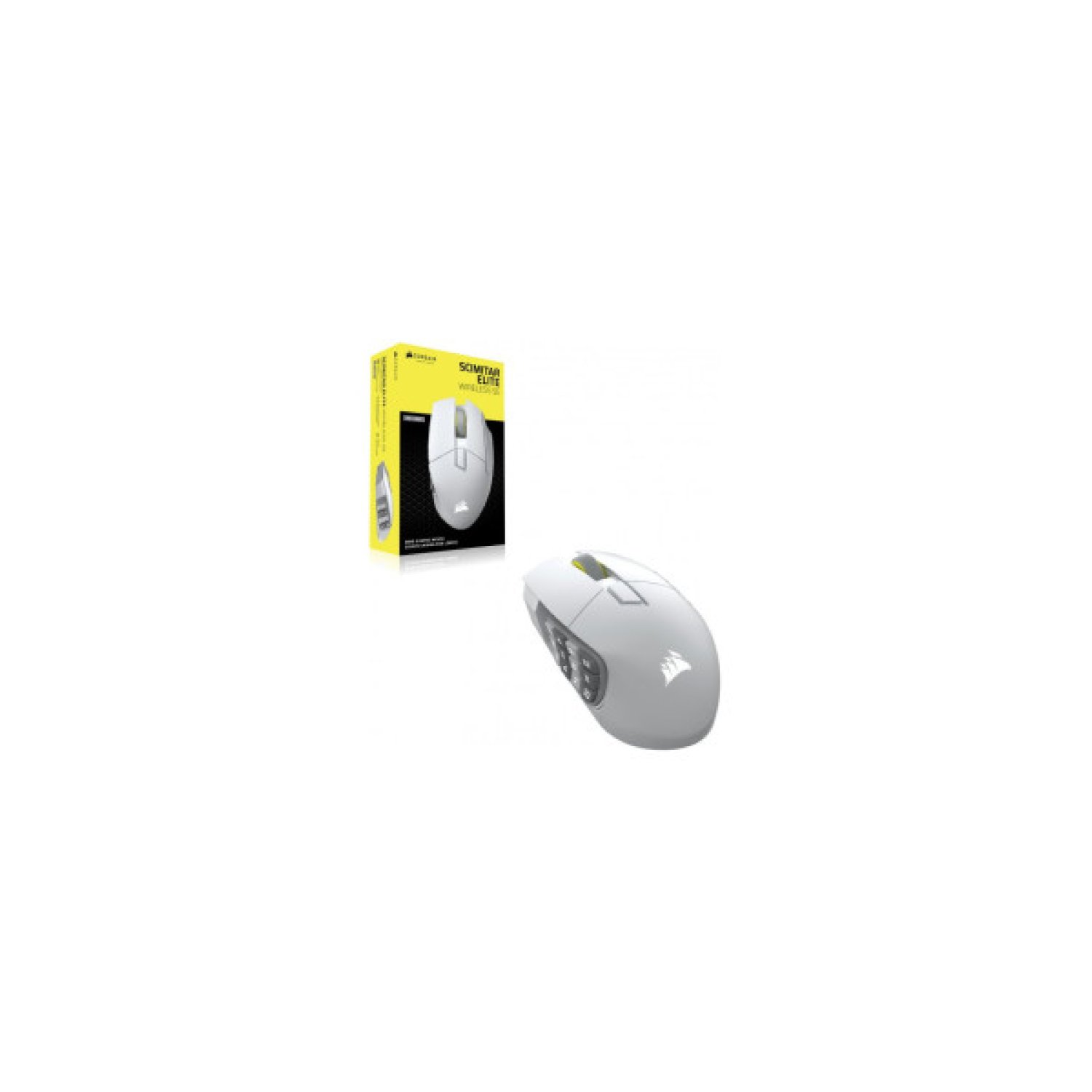 Corsair Scimitar Elite Wireless · Ratón Gaming · 18 Botones Programables · Blanco