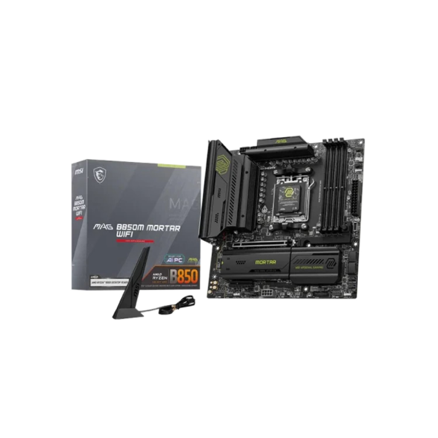 MSI MAG B850M MORTAR WIFI · AM5 · DDR5 · WiFi 7 · Bluetooth 5.4 · mATX
