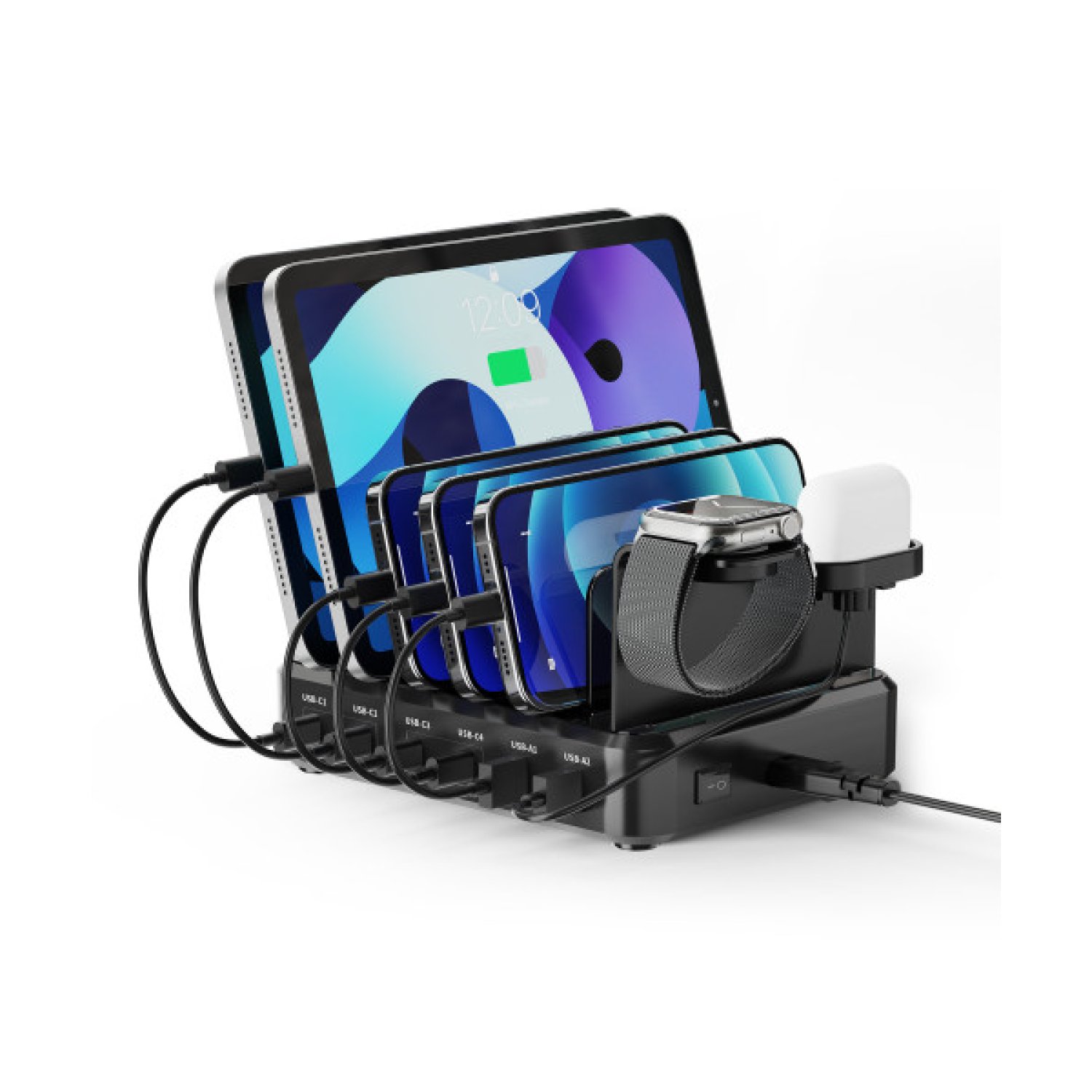Ewent EW1335 · Cargador Universal · Carga Rápida · AC · Negro