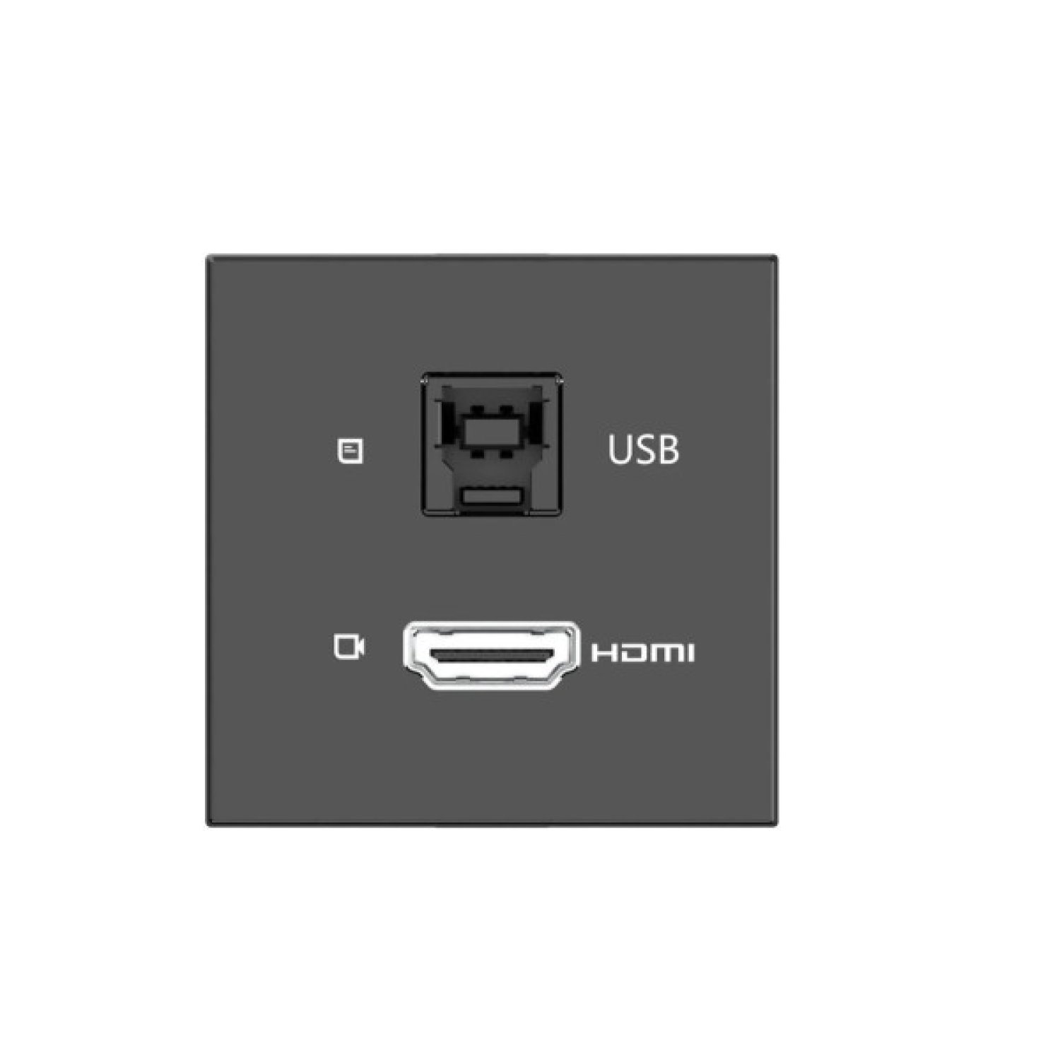 Kramer Room Connectivity · Módulo Pasivo Negro · 1 HDMI + 1 USB-B