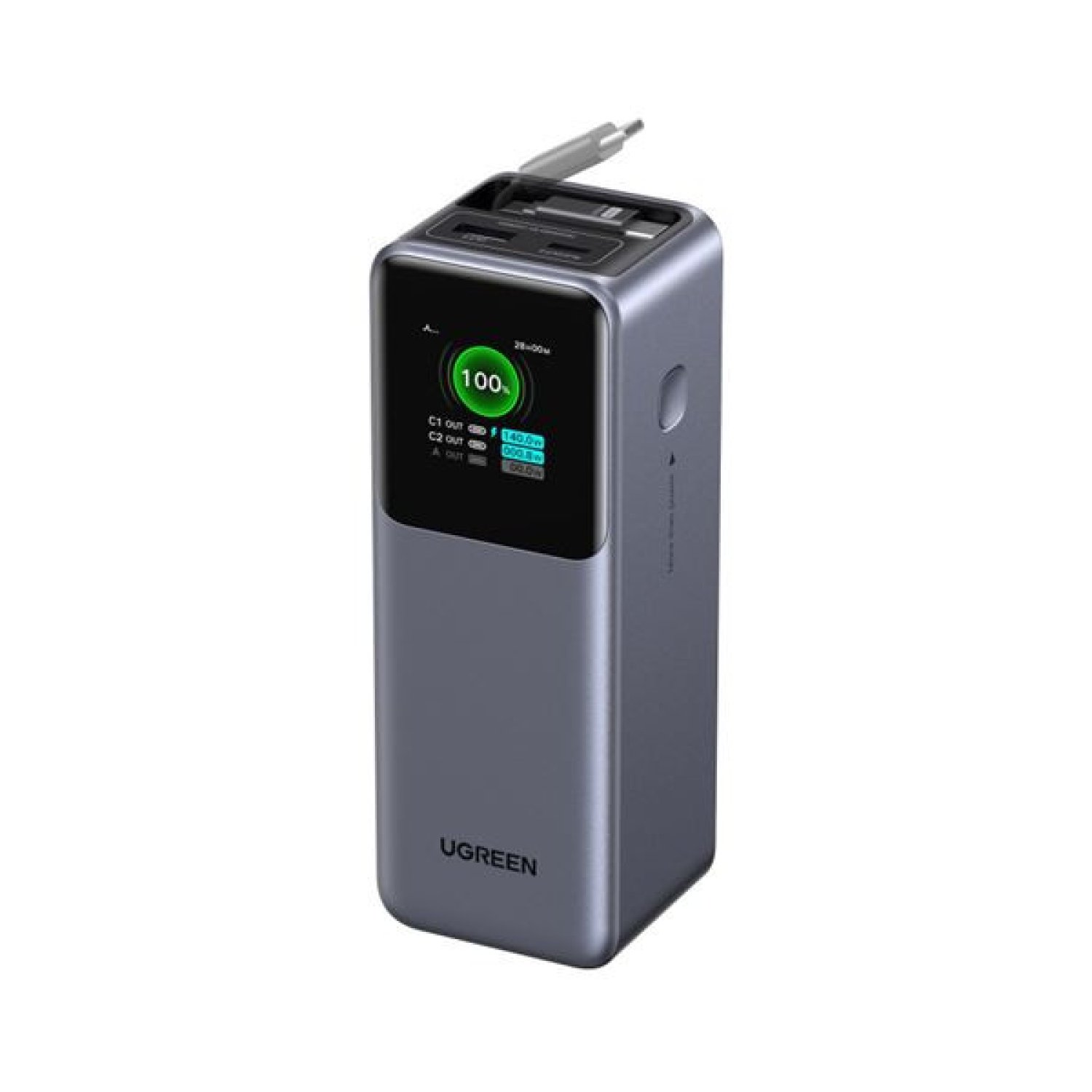 Ugreen Powerbank · 165W · Cable Retráctil Integrado